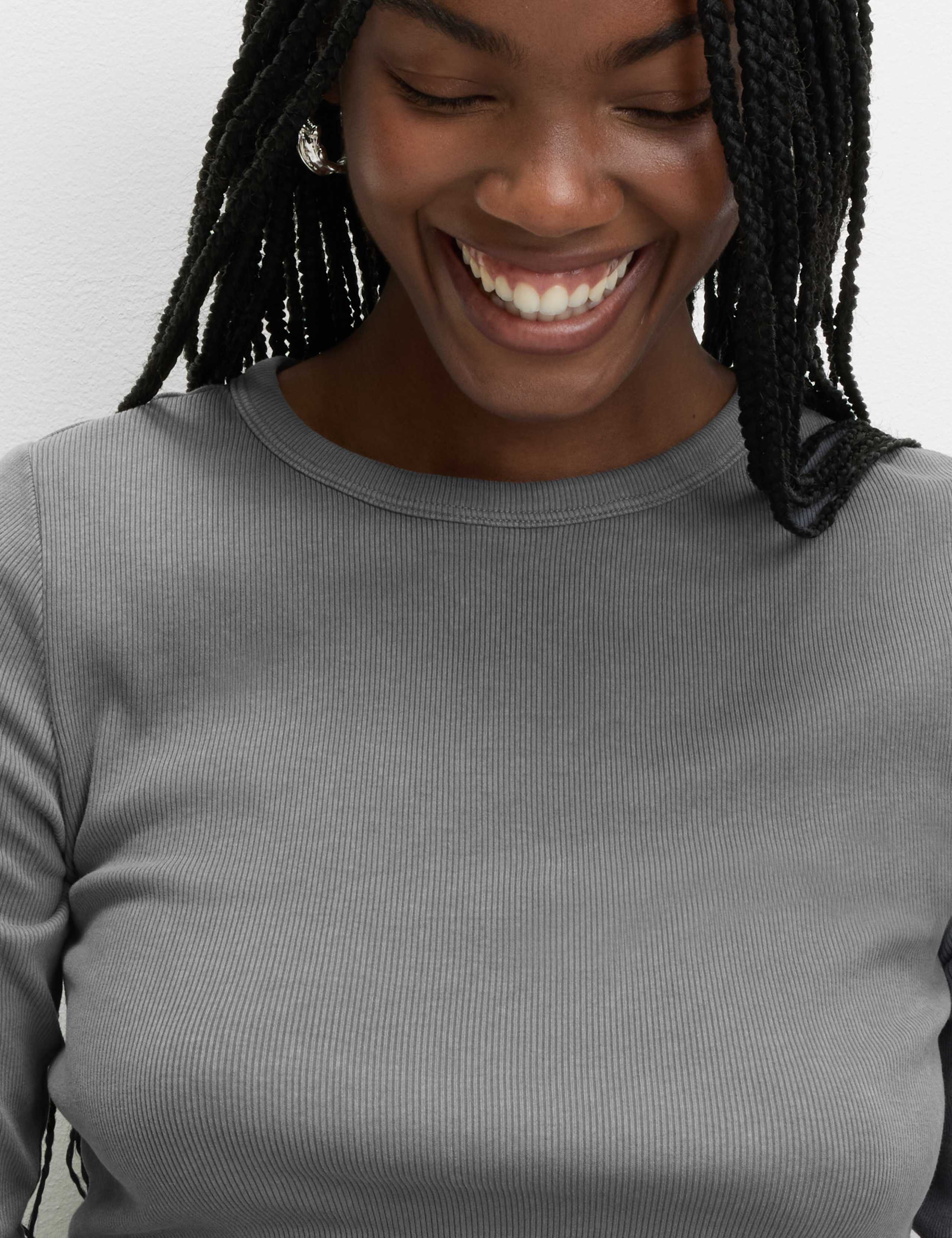 Cotton Rich Ribbed Garment Dye Top 4 of 5