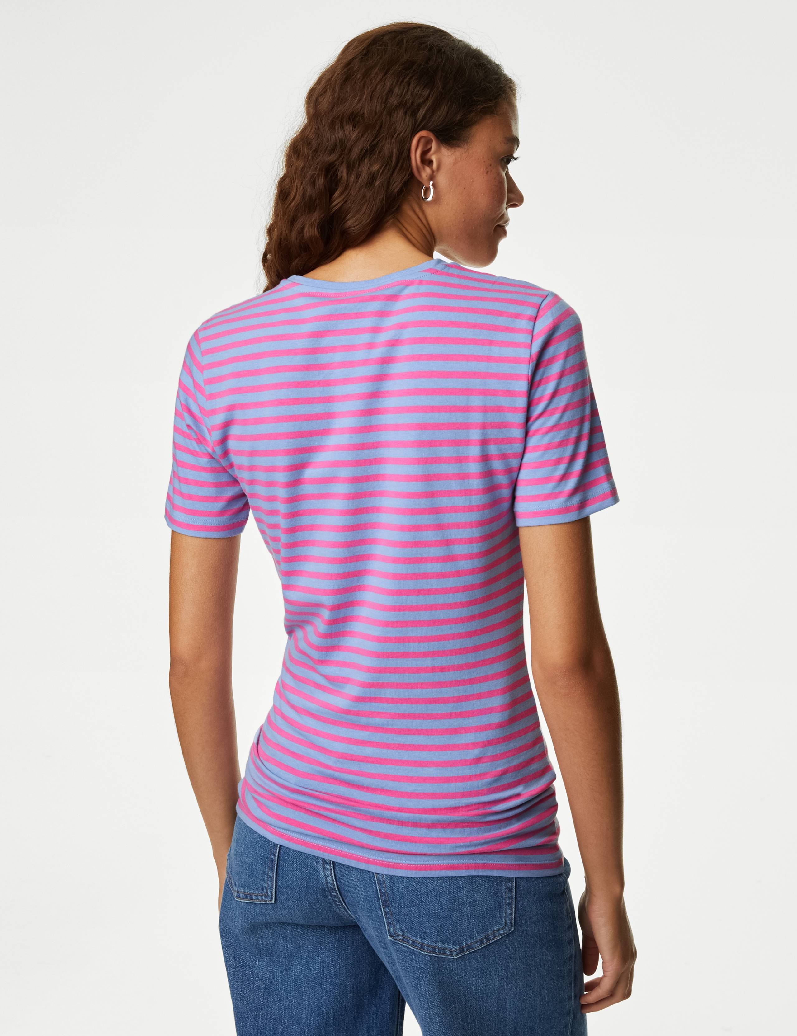 Cotton Rich Striped Slim Fit T-Shirt 5 of 5