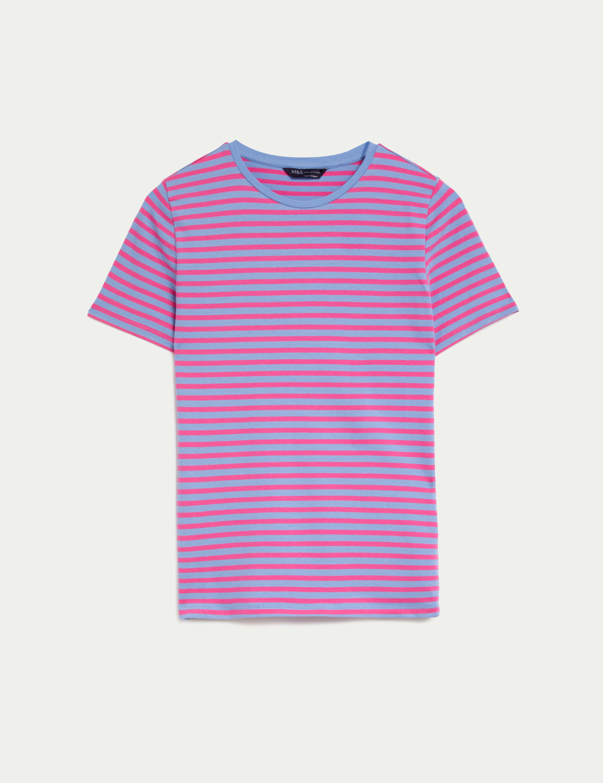 Cotton Rich Striped Slim Fit T-Shirt 2 of 5