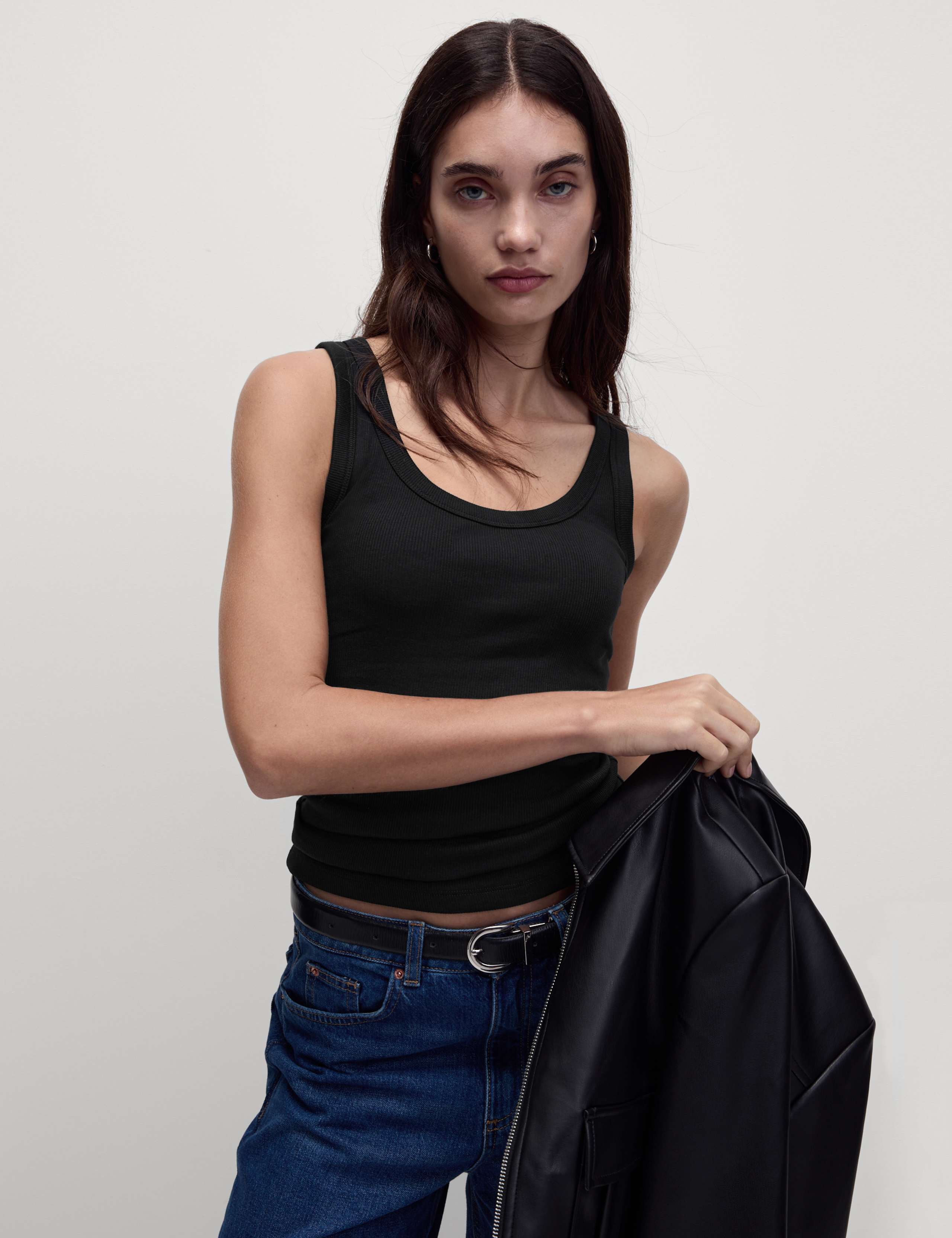 Cotton Rich Ribbed Slim Fit Vest Top 6 of 6