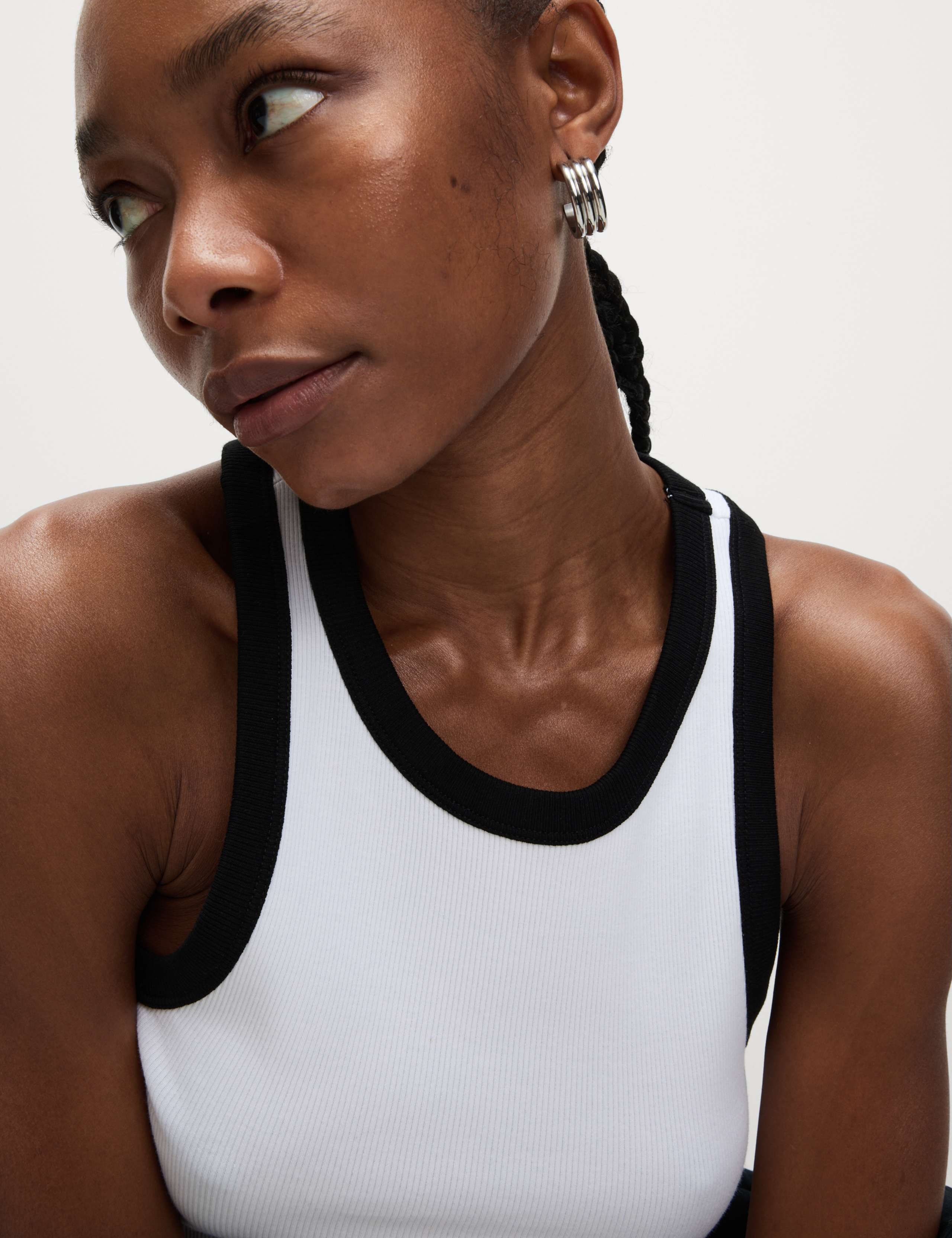Cotton Rich Textured Racer Vest 3 of 6