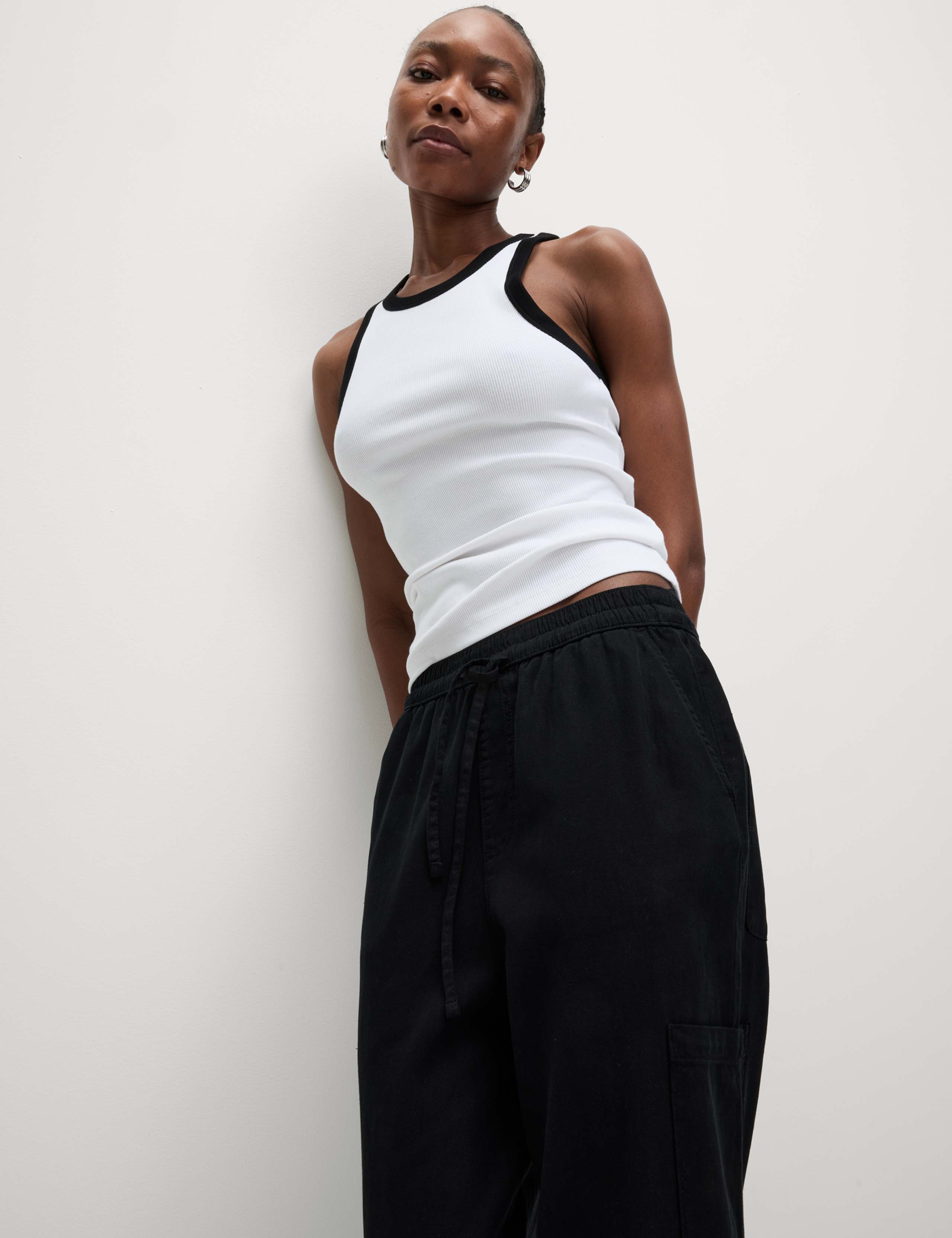 Cotton Rich Textured Racer Vest 6 of 6