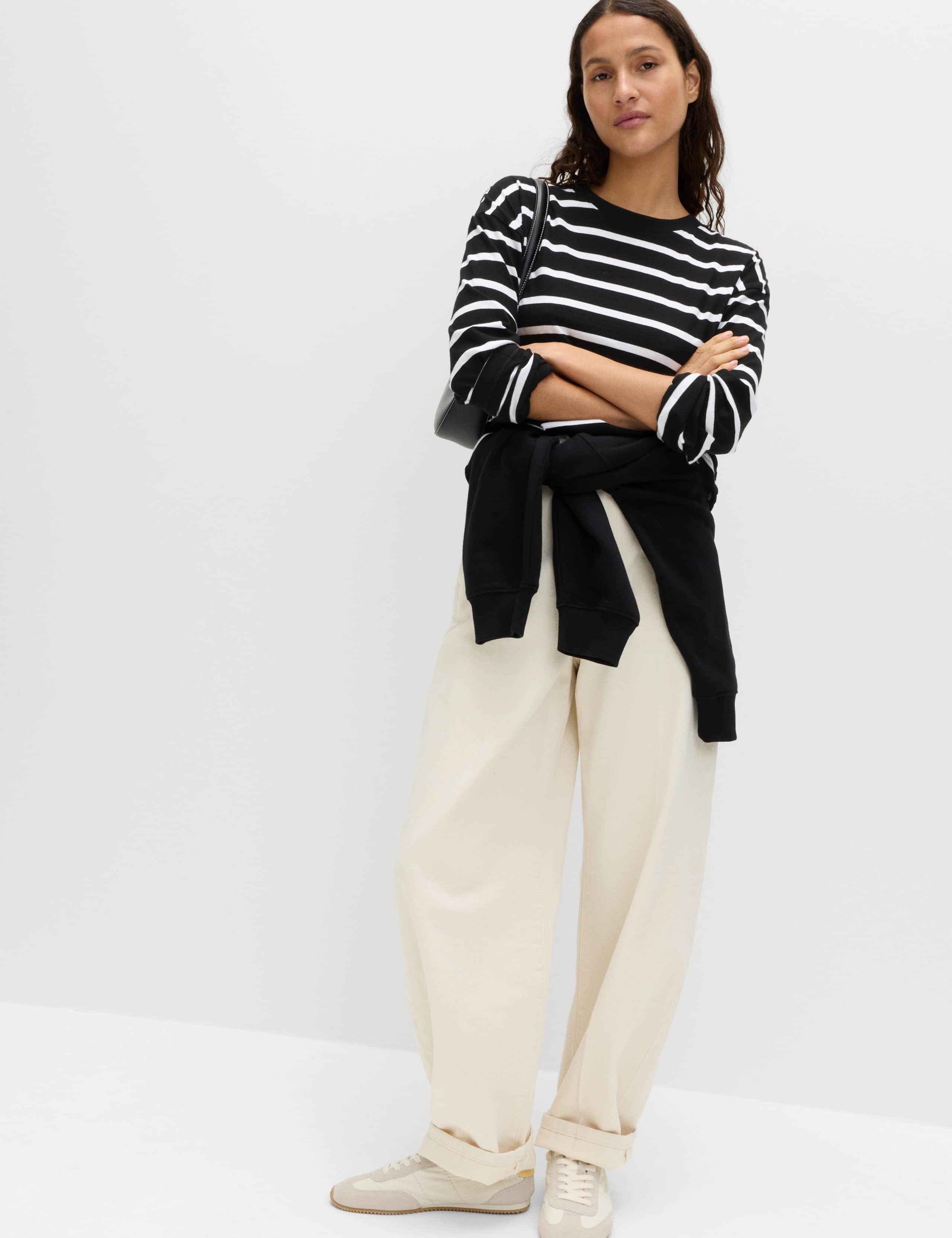 Pure Cotton Striped Boxy Top 1 of 6