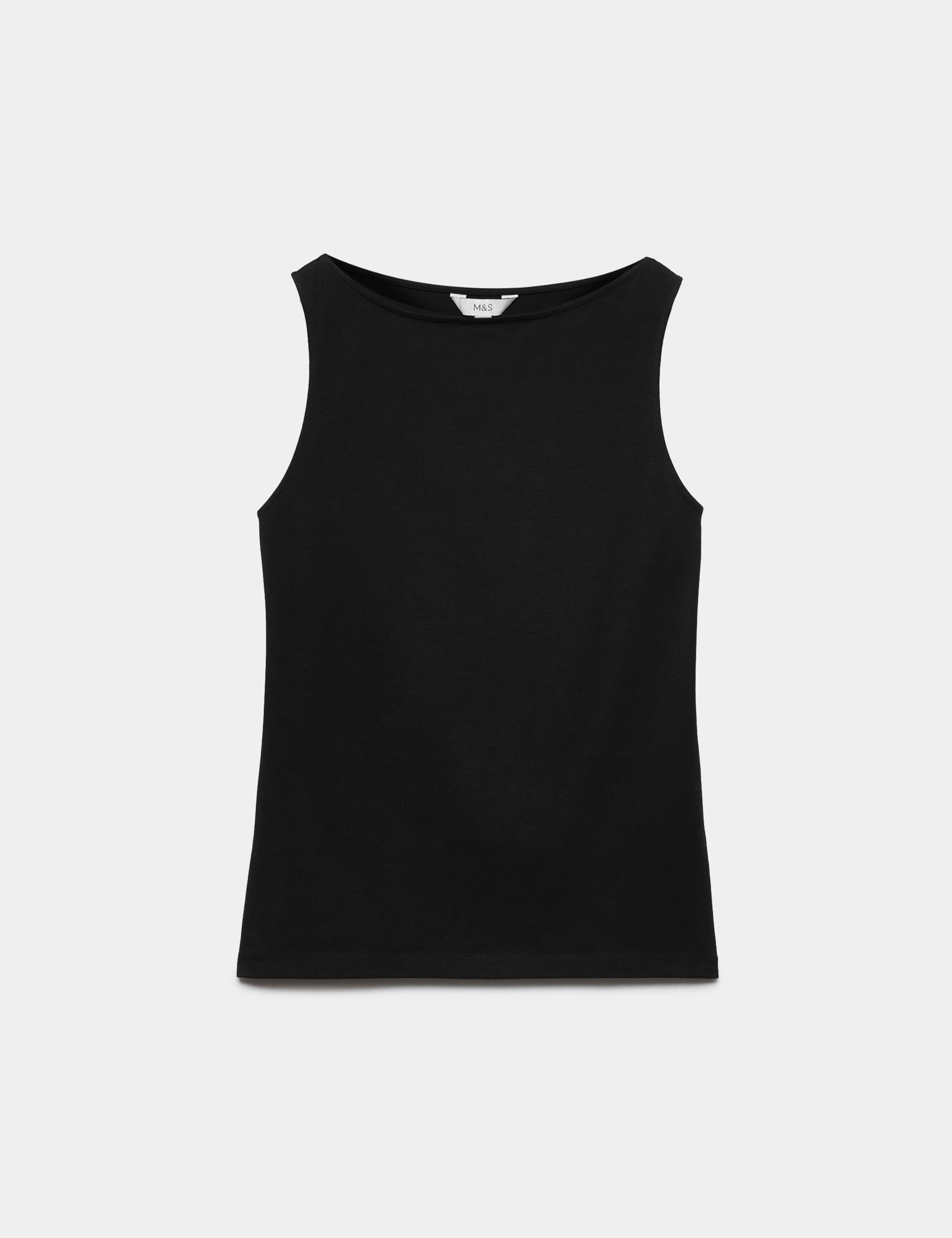 Cotton Rich Slash Neck Vest 2 of 4