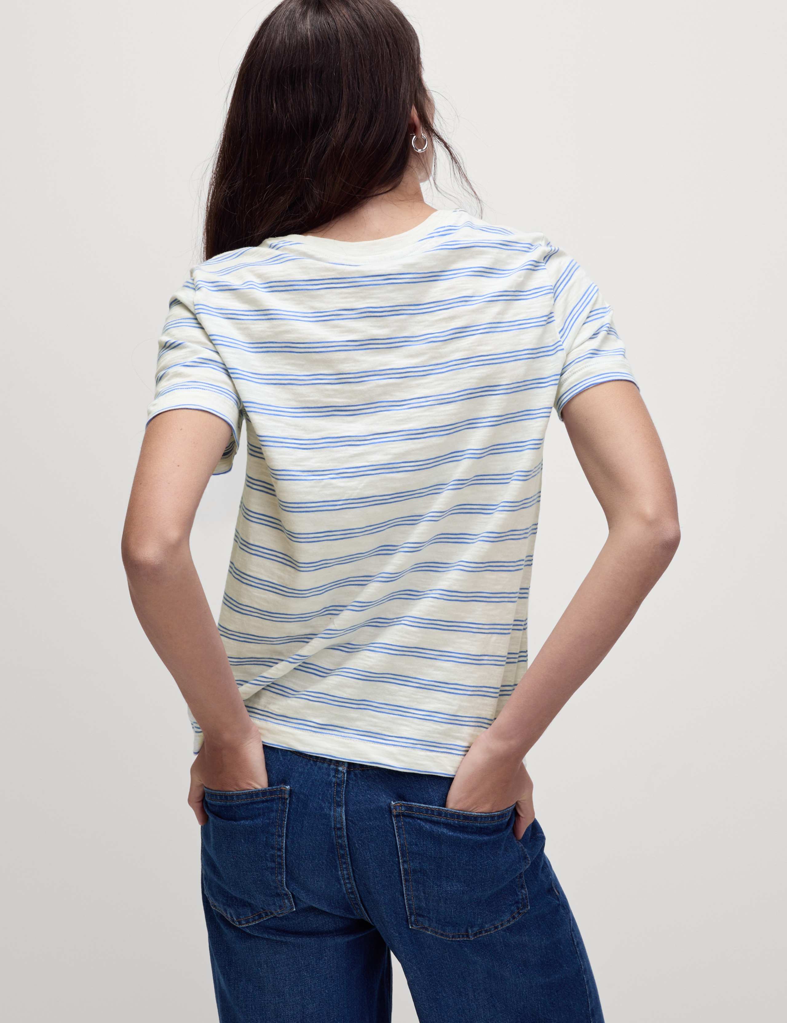 Pure Cotton Striped Regular Fit T-Shirt 5 of 5