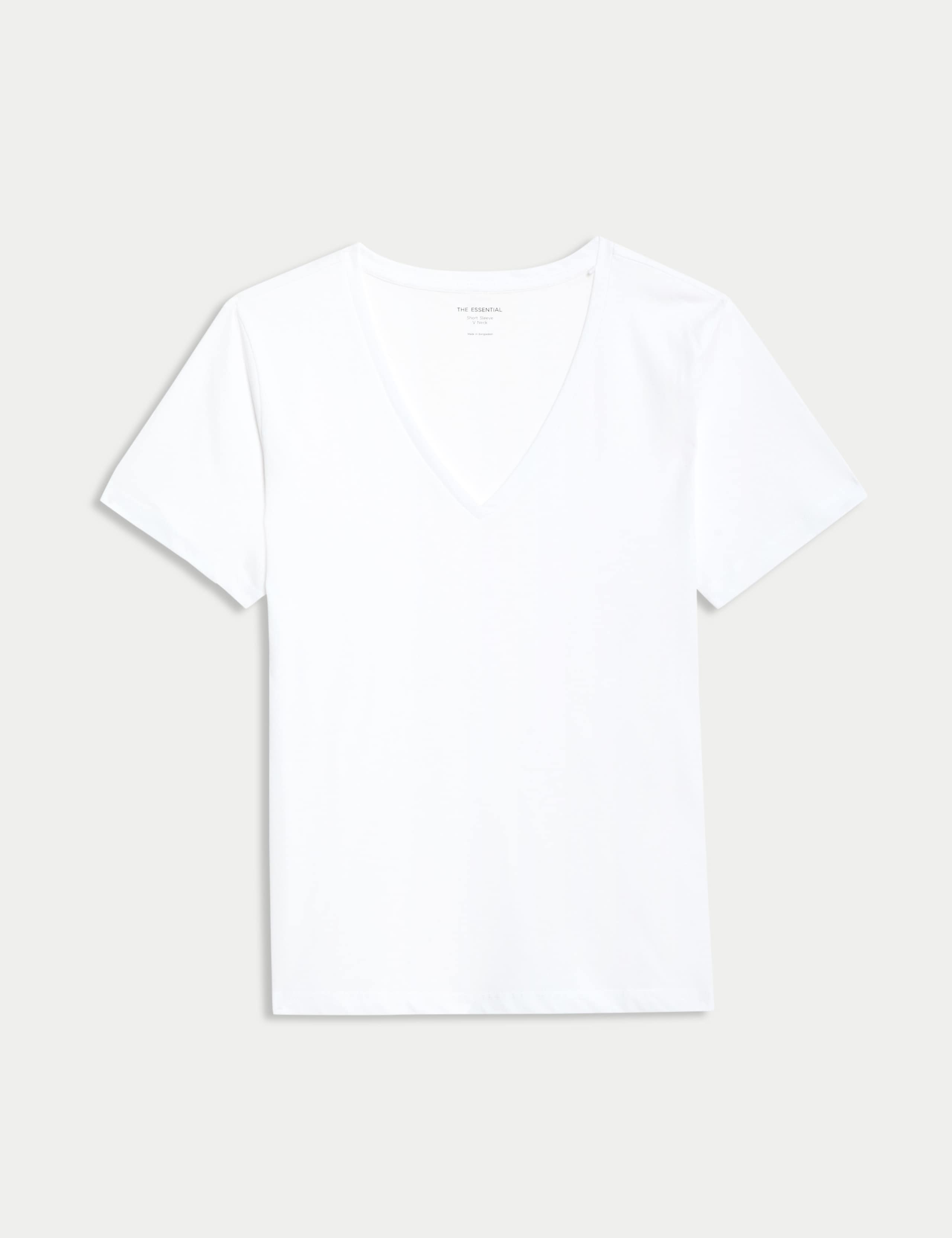 Pure Cotton V-Neck T-Shirt 2 of 7