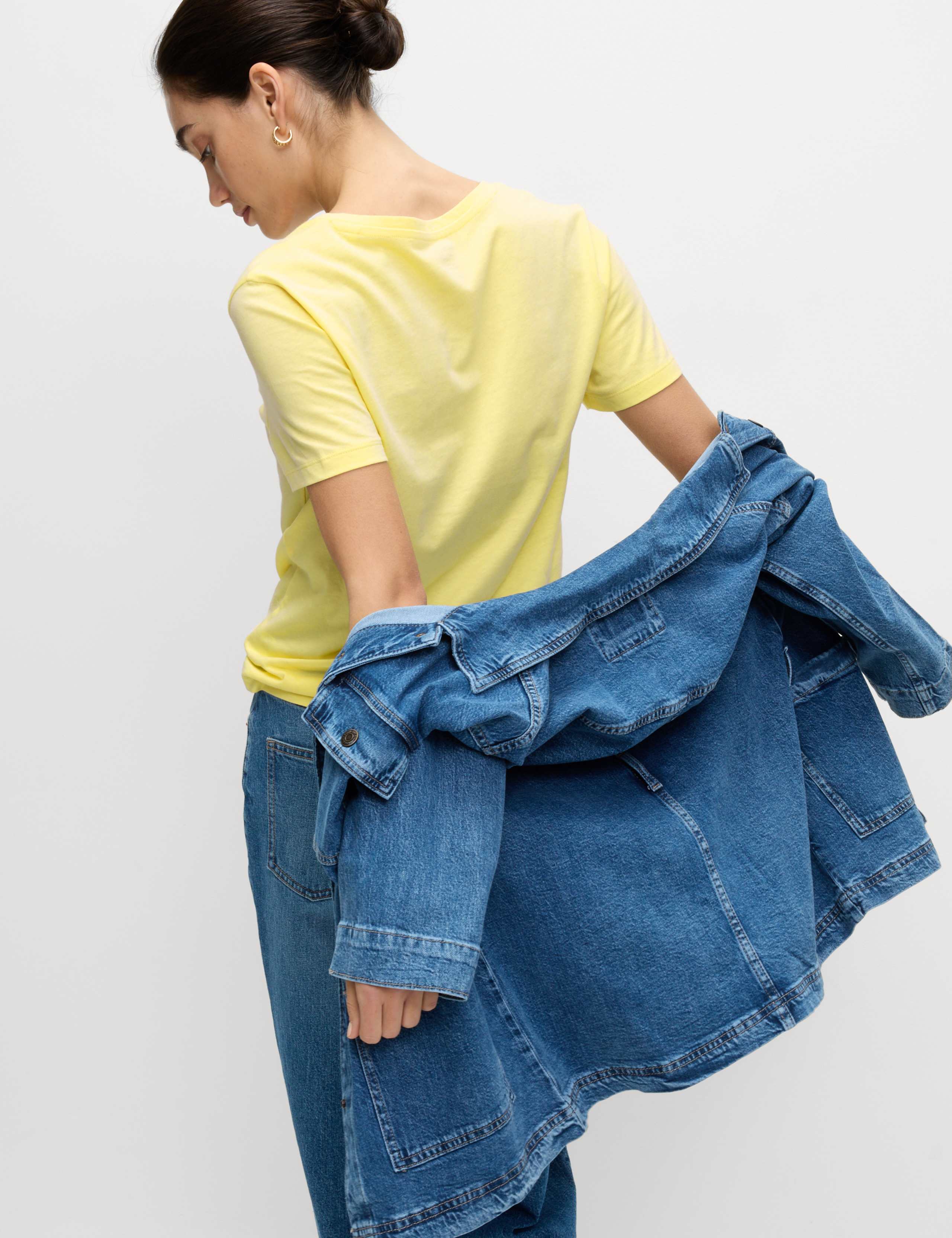 Pure Cotton V-Neck T-Shirt 4 of 5