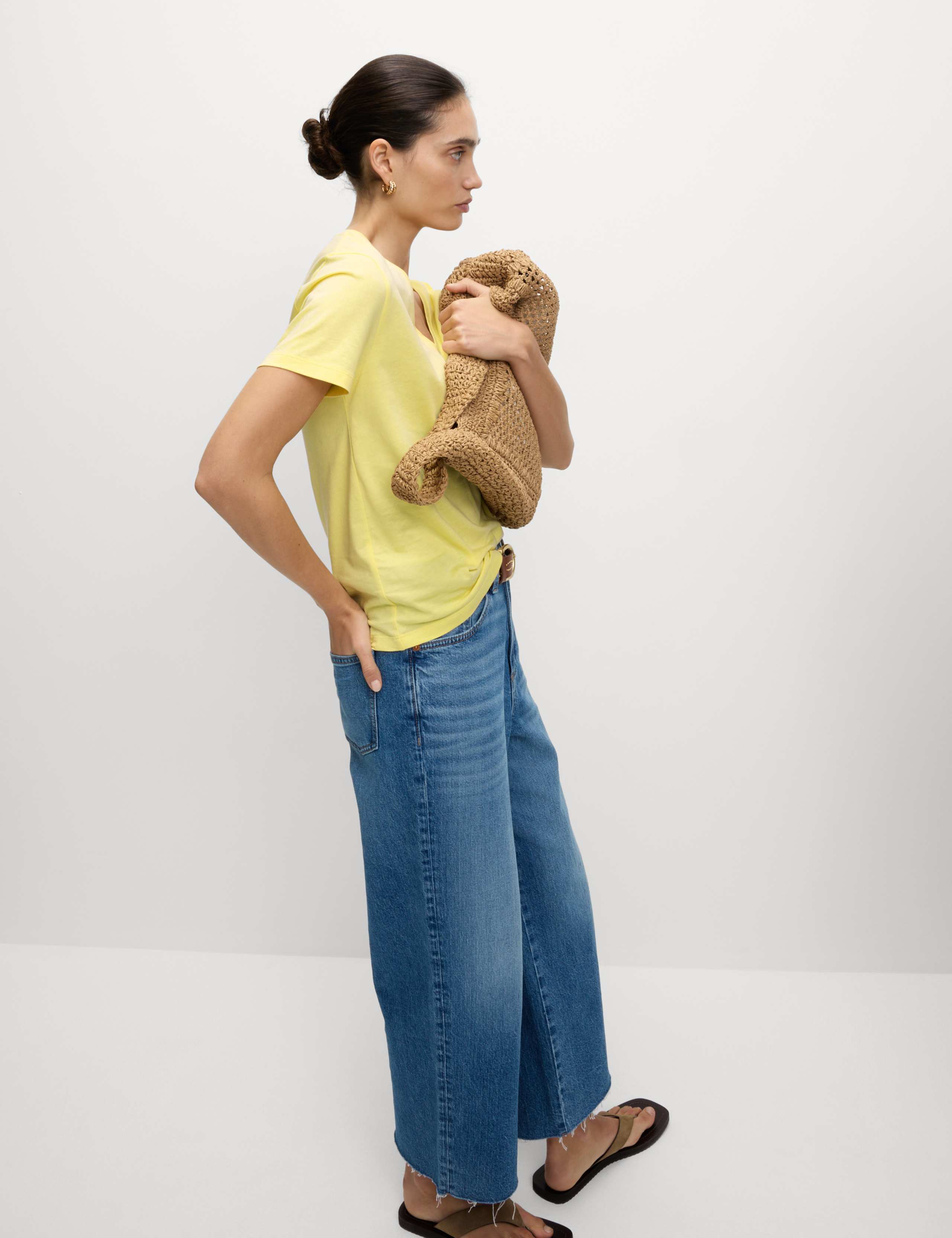 Pure Cotton V-Neck T-Shirt 5 of 5