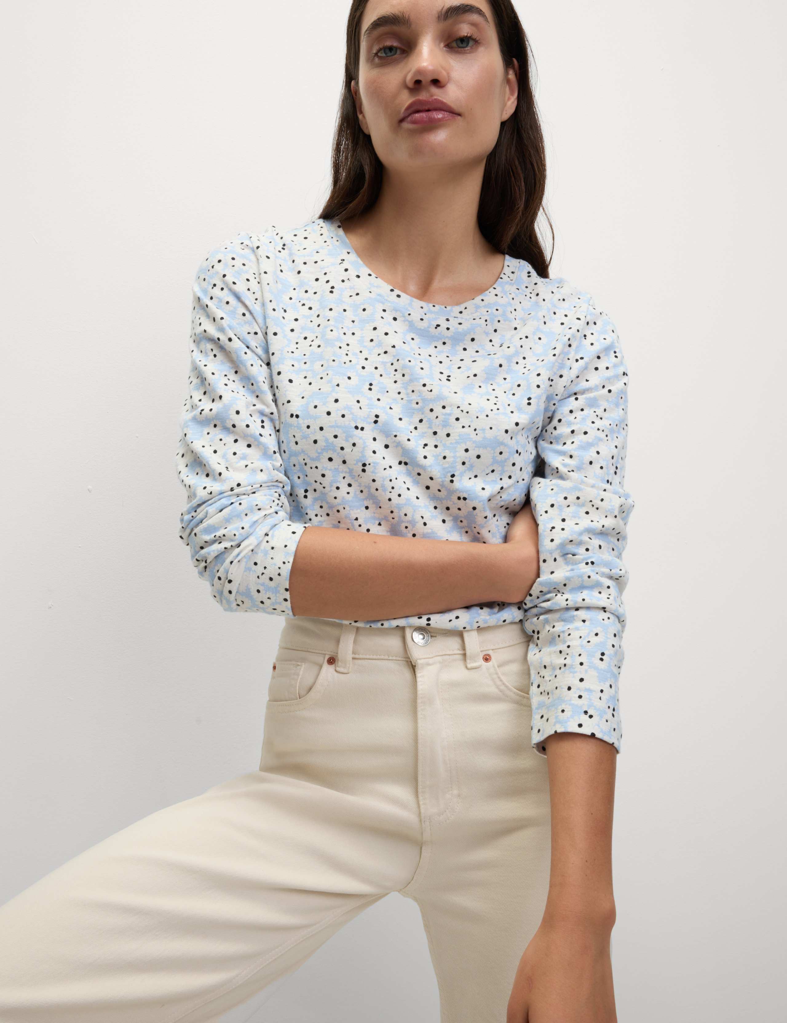 Pure Cotton Crew Neck T-Shirt 1 of 4