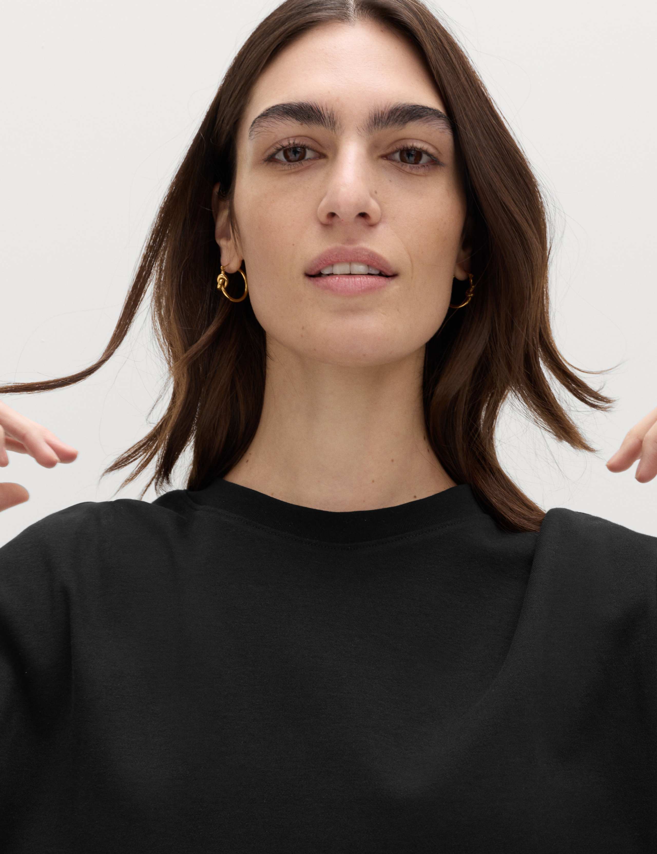 Pure Cotton Crew Neck Oversized T-Shirt 4 of 5