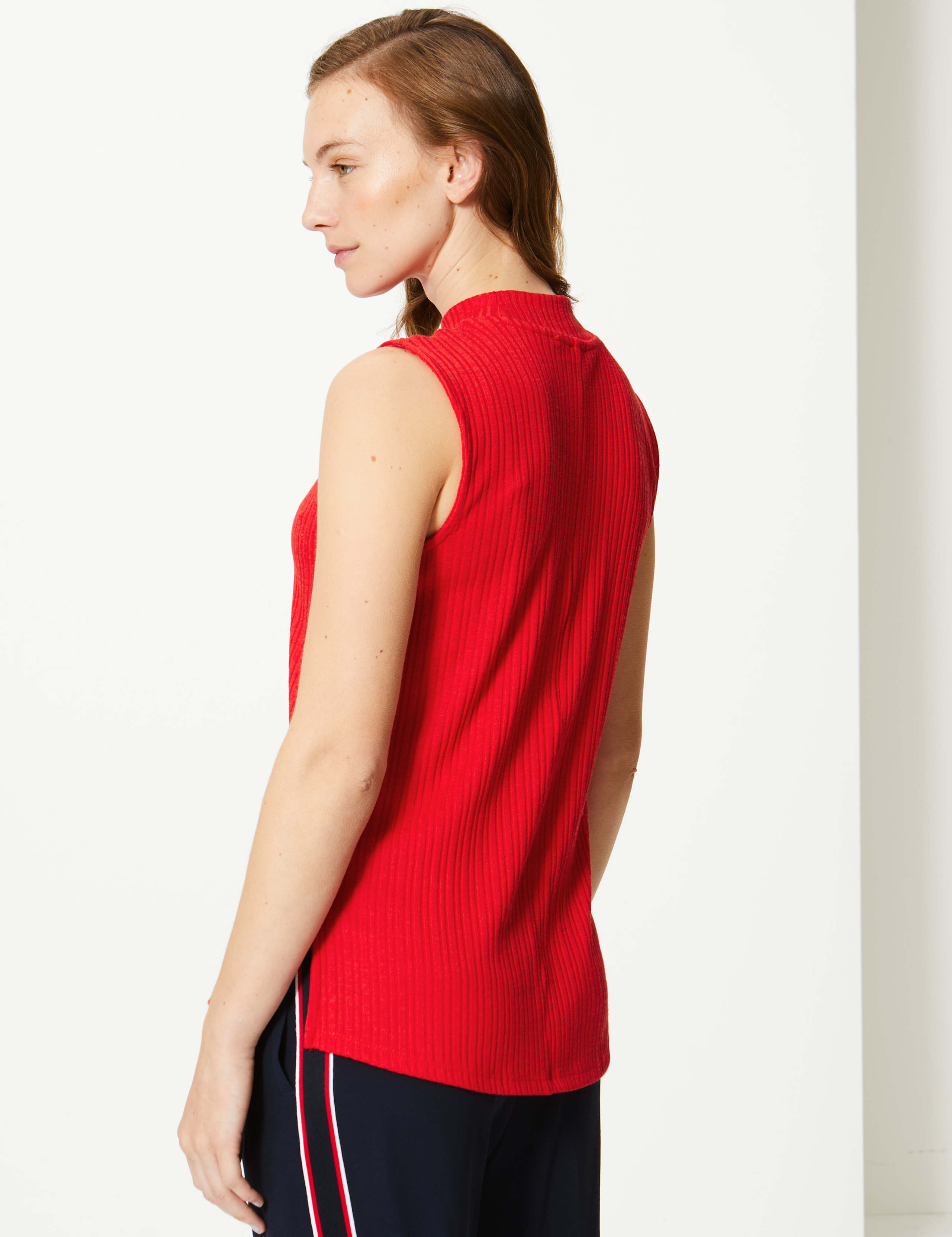 Ribbed Longline Regular Fit Tank Top 4 of 4