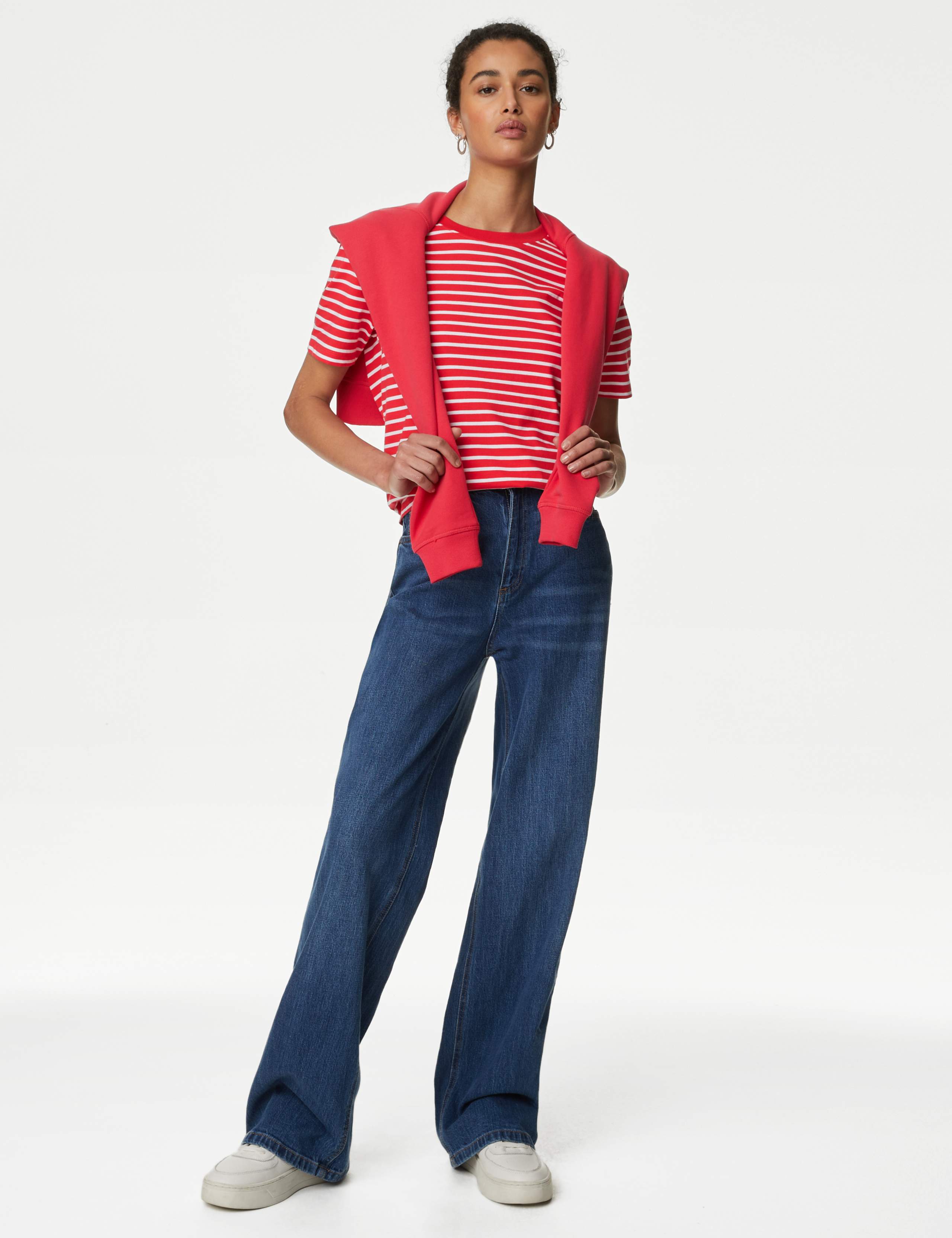 Pure Cotton Striped Everyday Fit T-Shirt 1 of 5