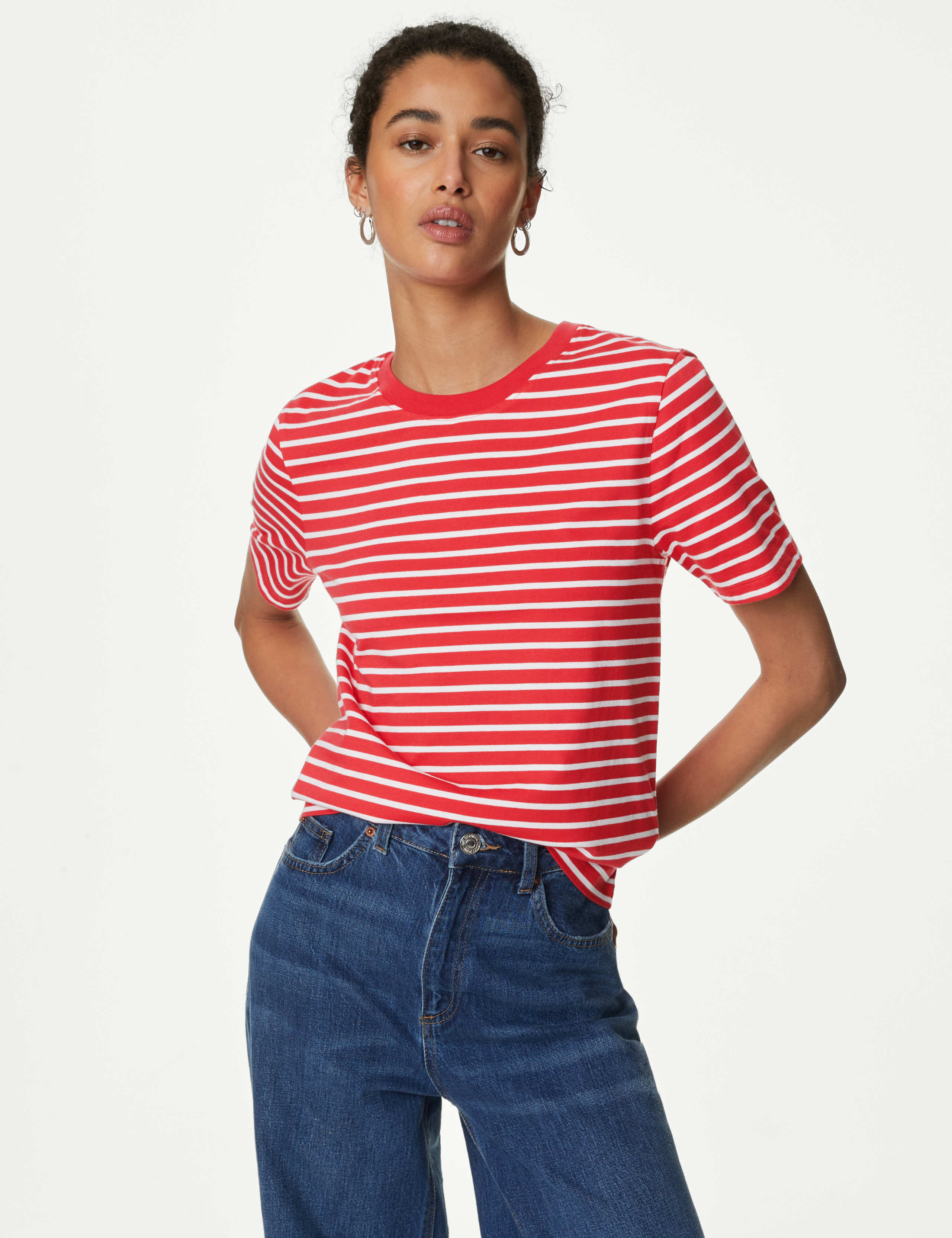 Pure Cotton Striped Everyday Fit T-Shirt 3 of 5
