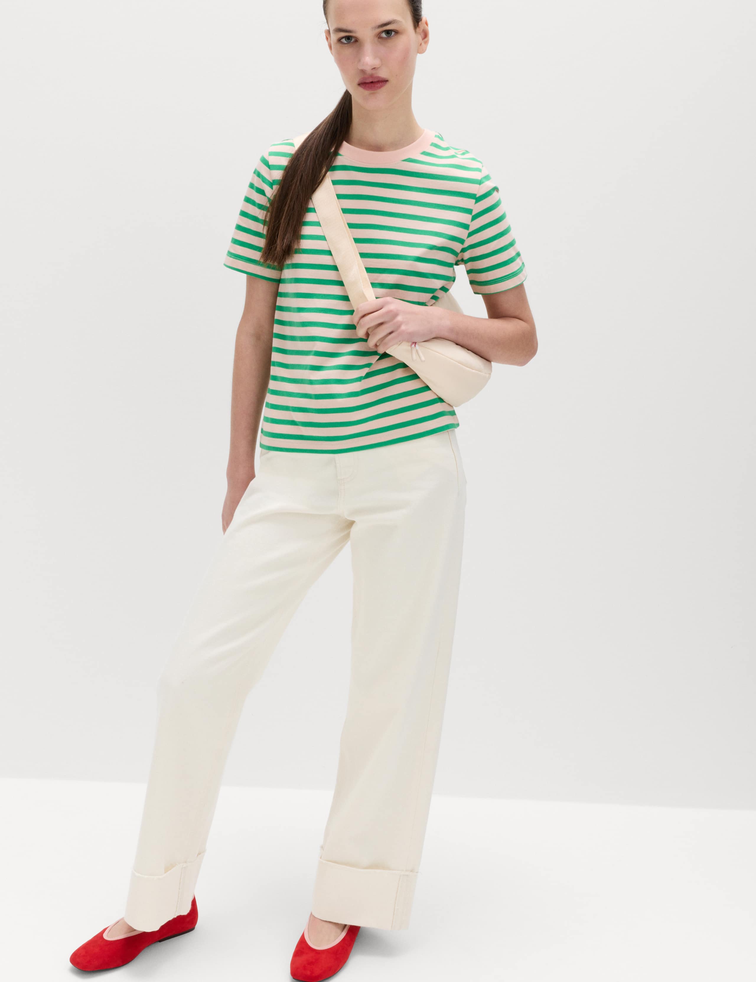 Pure Cotton Striped Everyday Fit T-Shirt 5 of 5