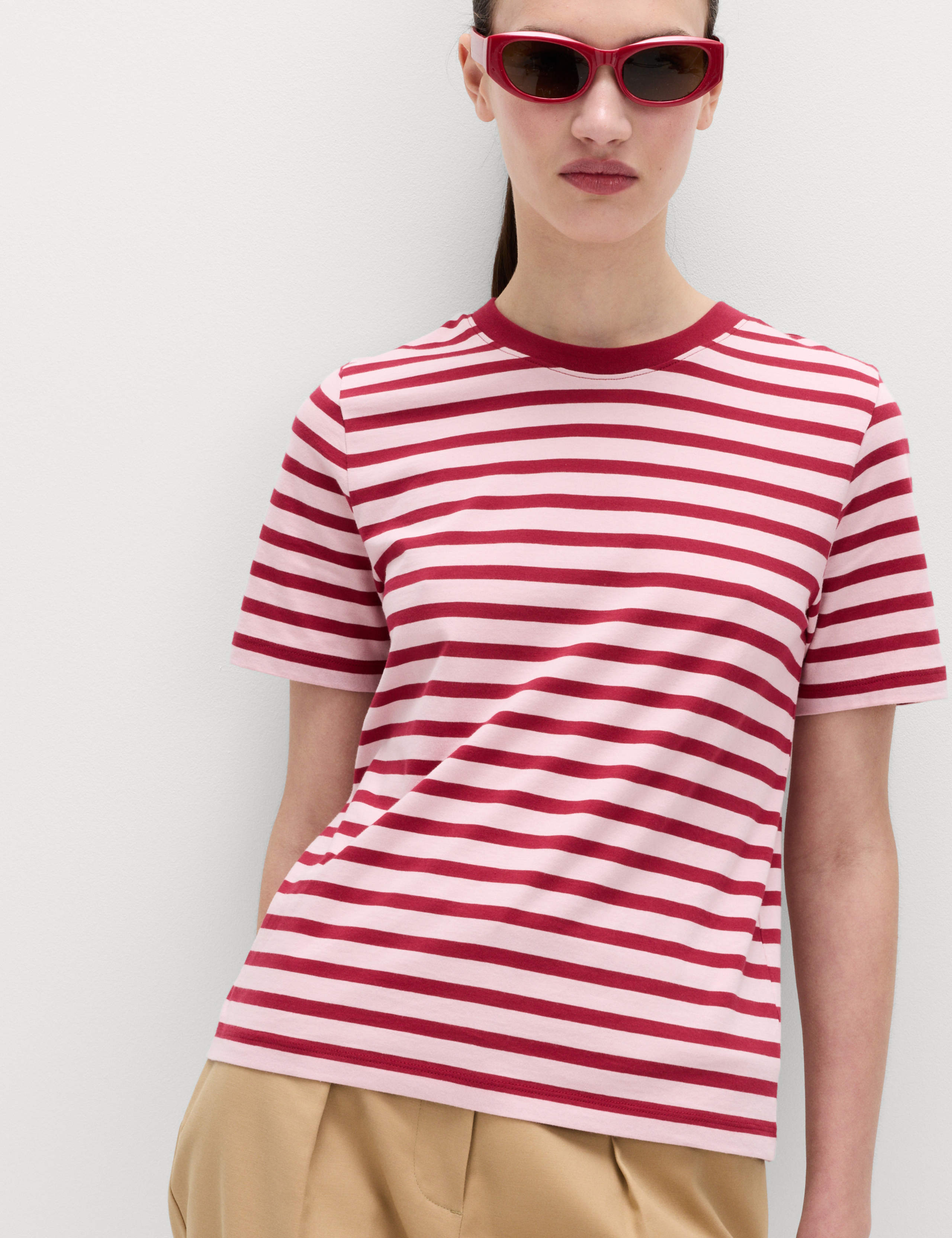 Pure Cotton Striped Everyday Fit T-Shirt 1 of 6