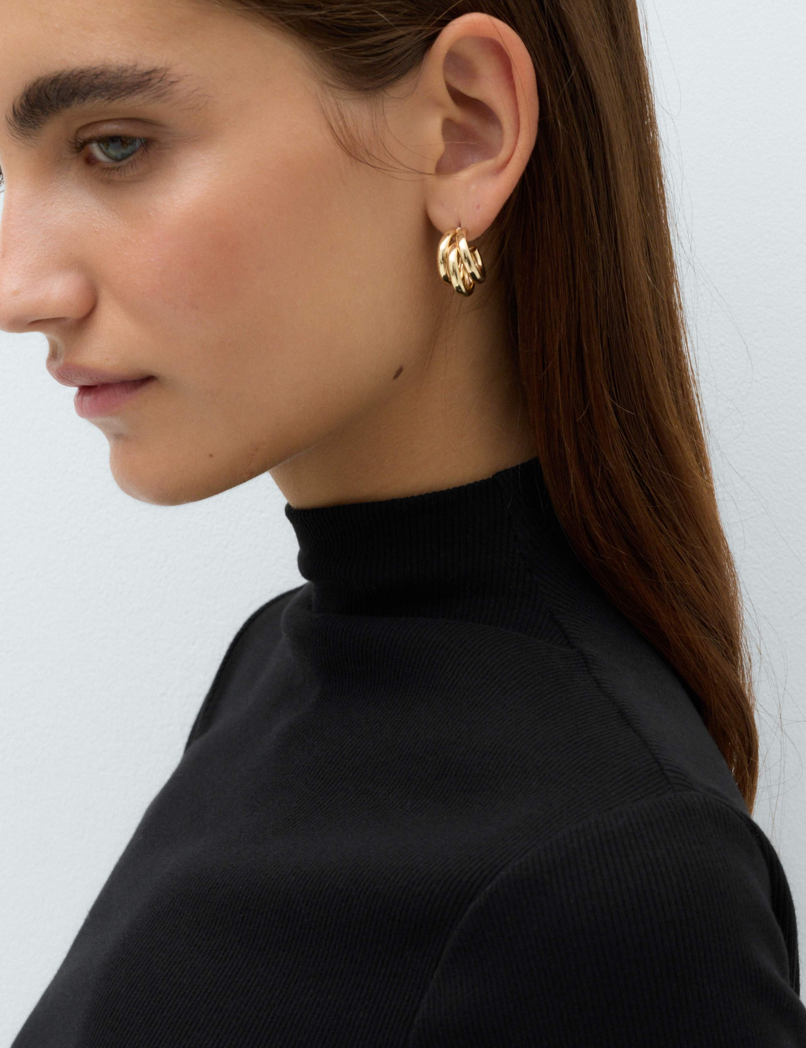Cotton Rich Ribbed Funnel Neck Top 5 of 6