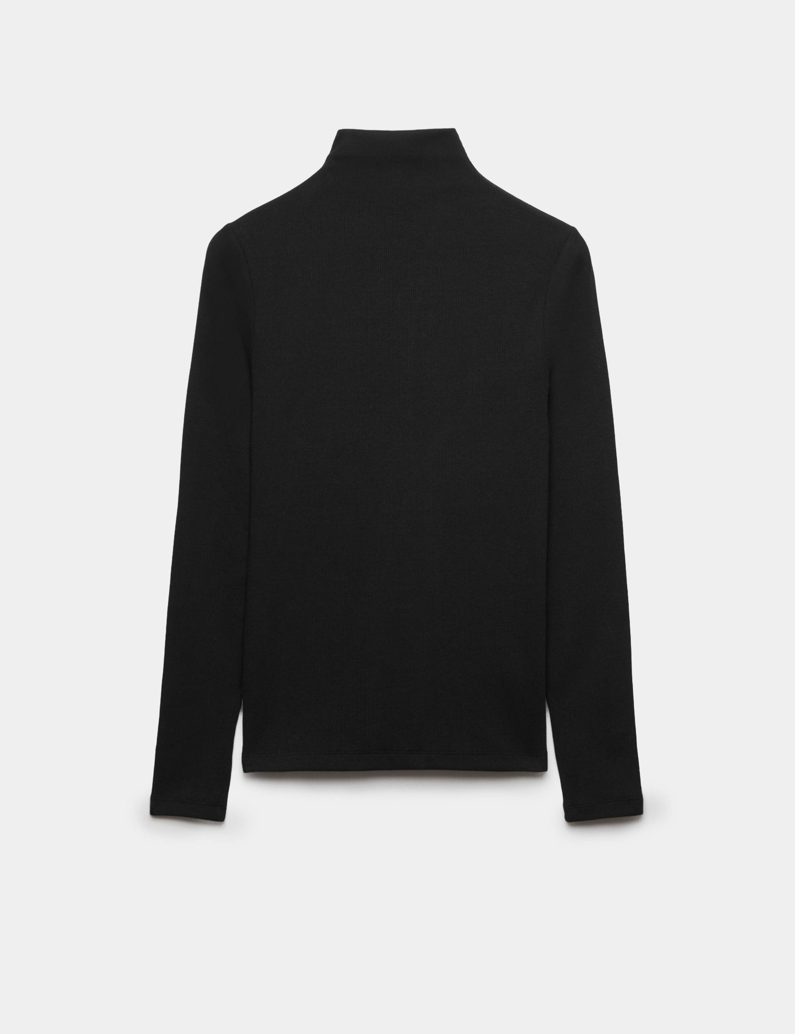 Cotton Rich Ribbed Funnel Neck Top 2 of 6