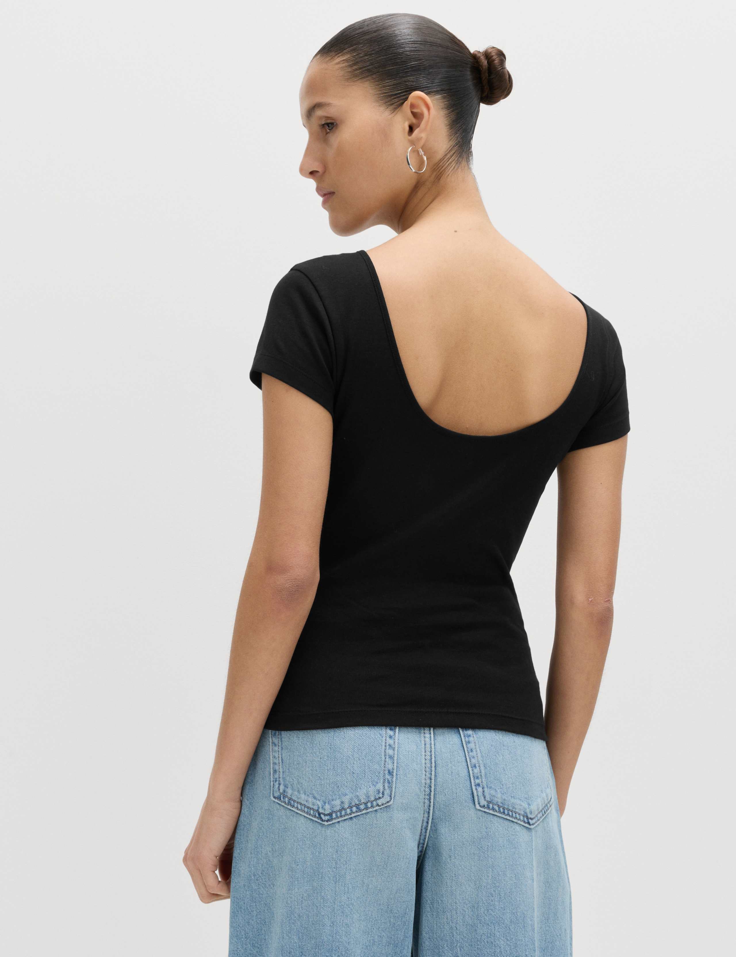 Pure Cotton Short Sleeve Scoop Back T-Shirt 6 of 6
