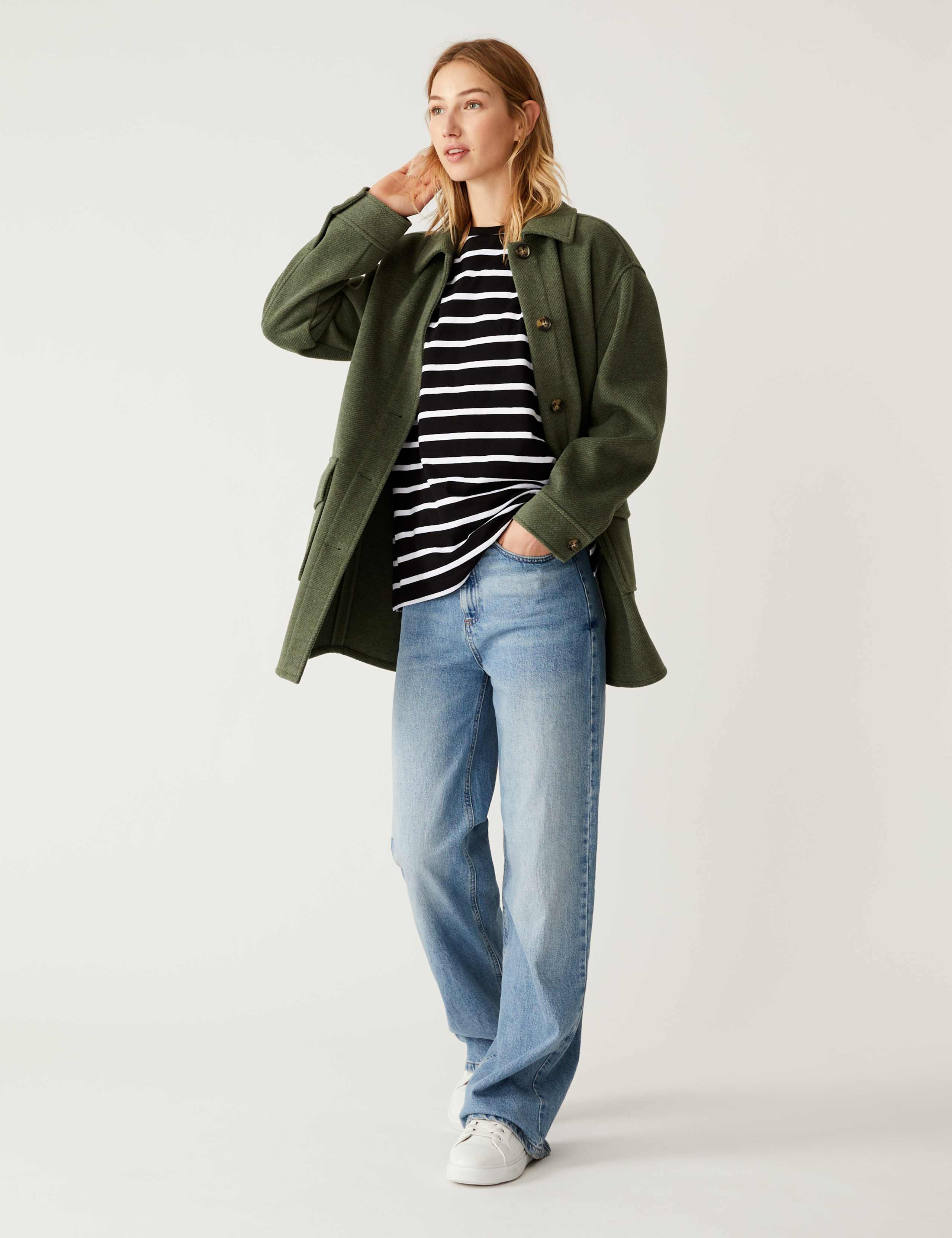 Pure Cotton Striped Oversized T-Shirt 3 of 6