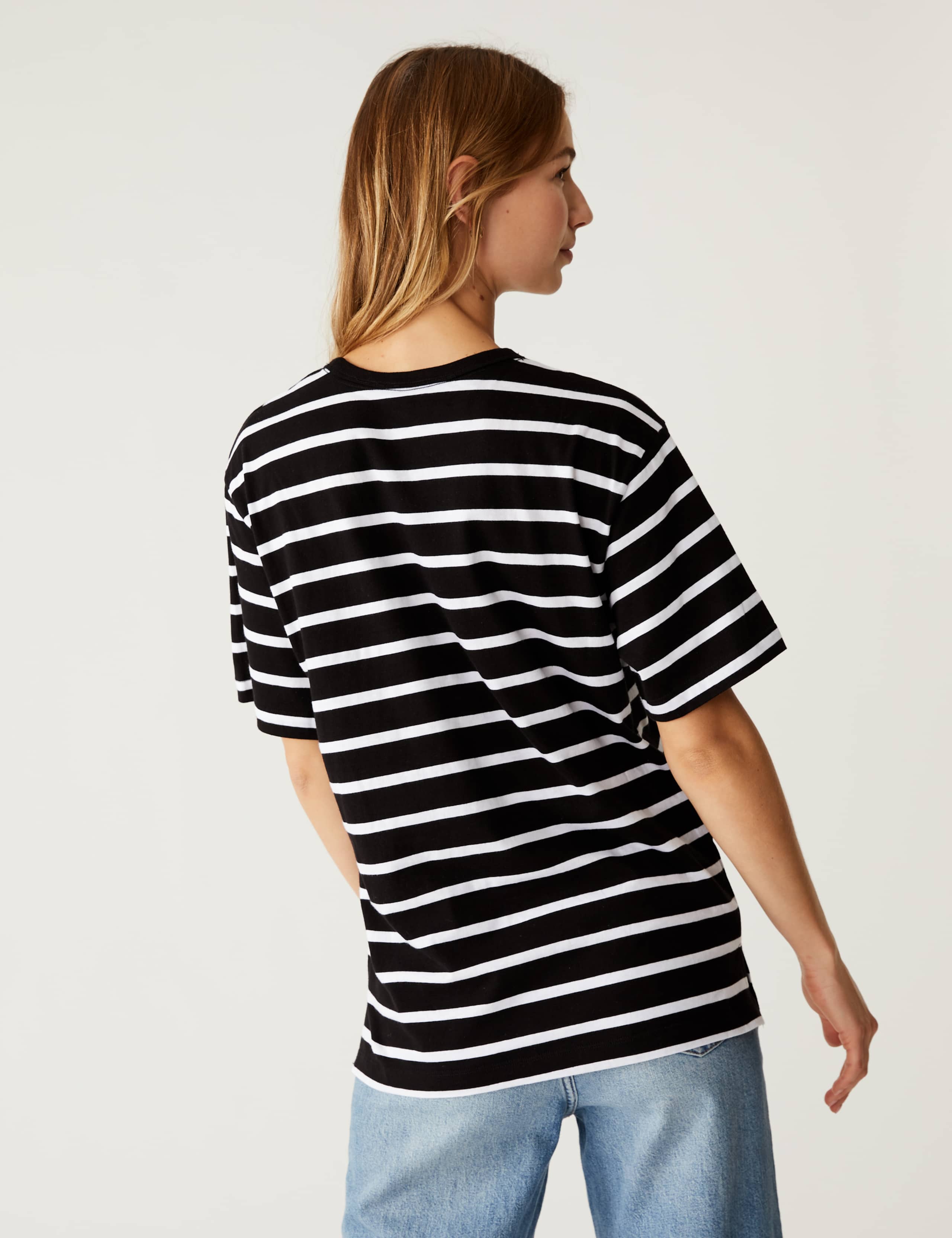 Pure Cotton Striped Oversized T-Shirt 6 of 6