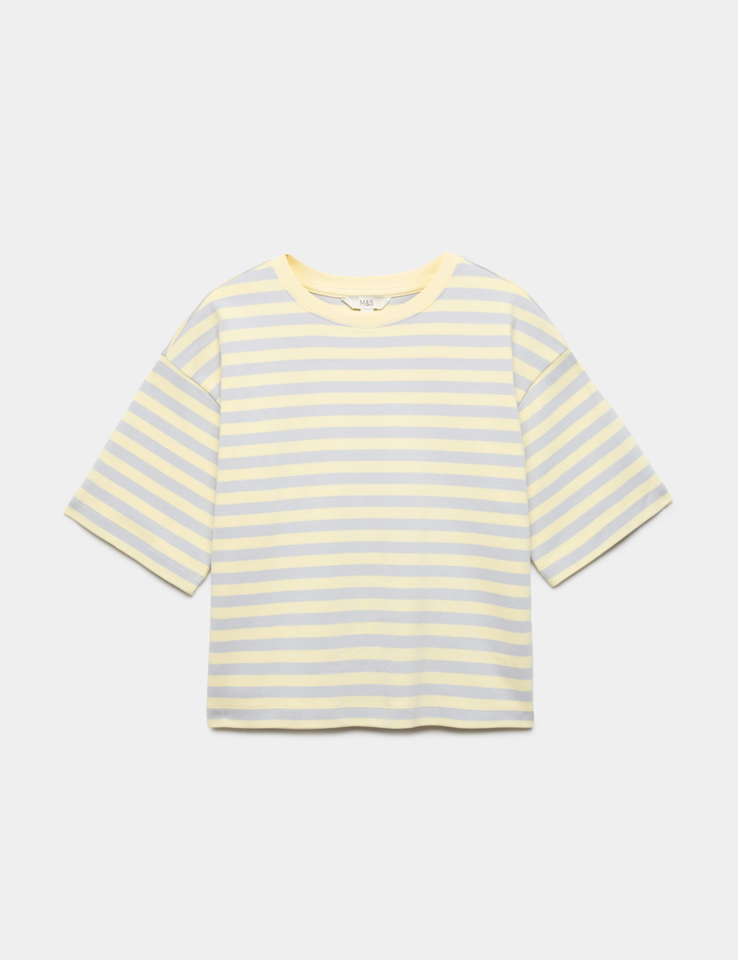Pure Cotton Striped Boxy T-Shirt 2 of 4