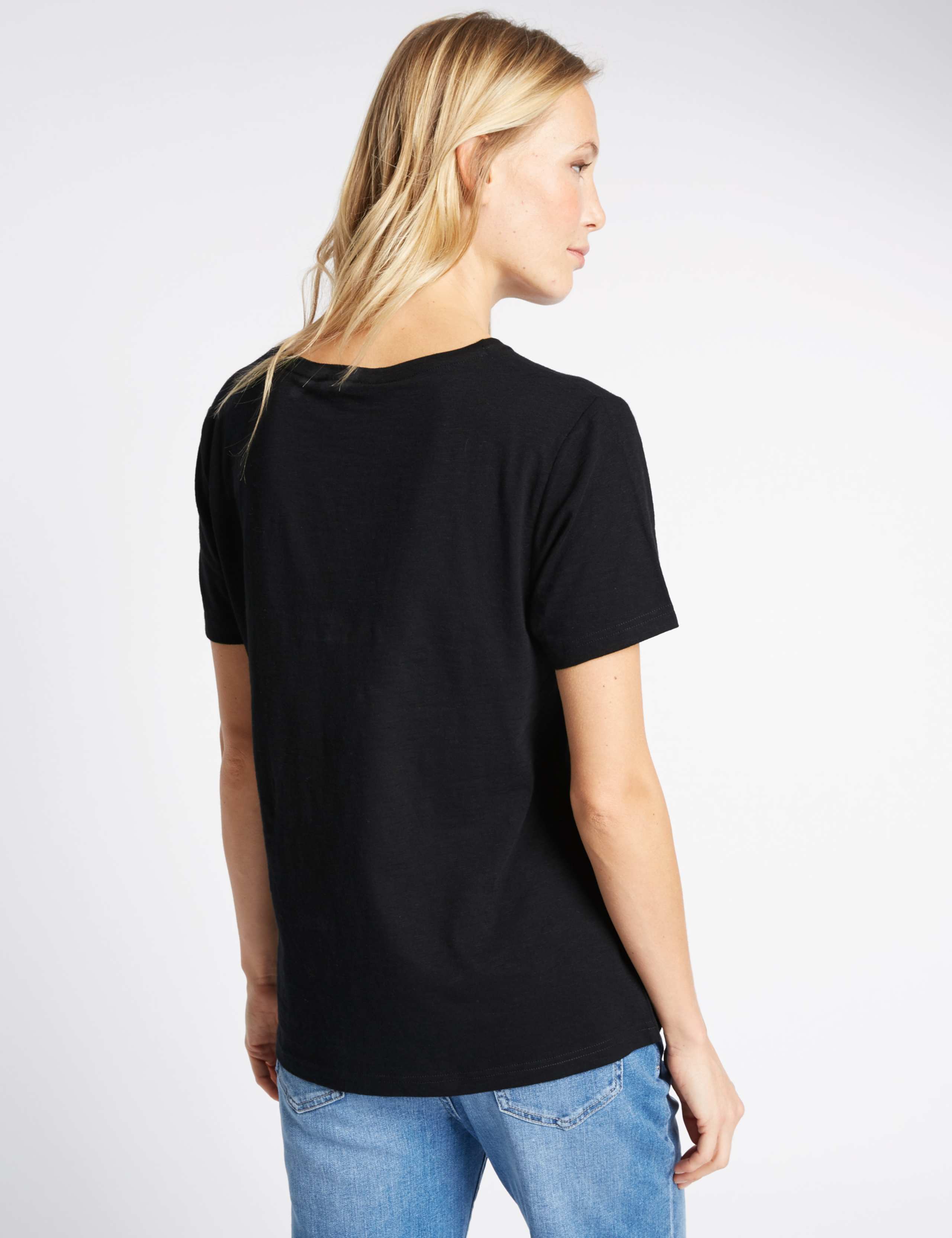 Pure Cotton Floral Embroidered T-Shirt 3 of 4