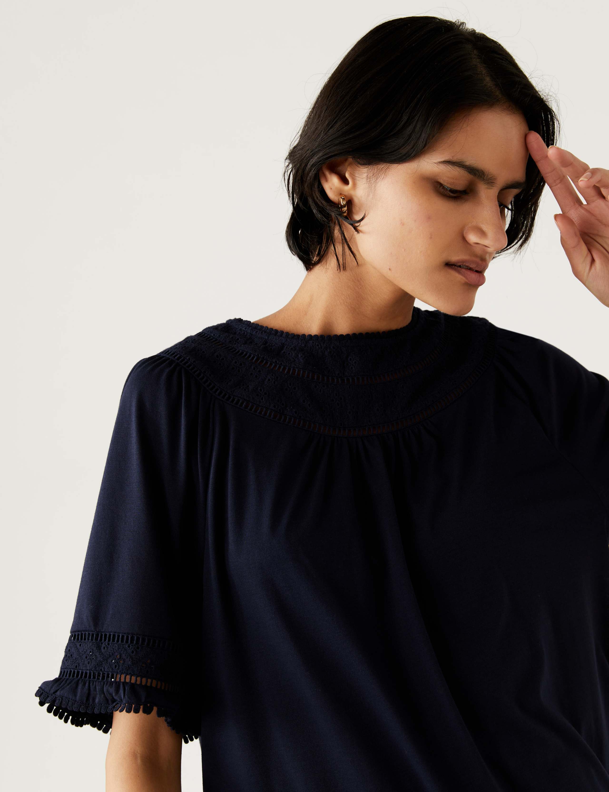 Jersey Lace Insert Top 4 of 6