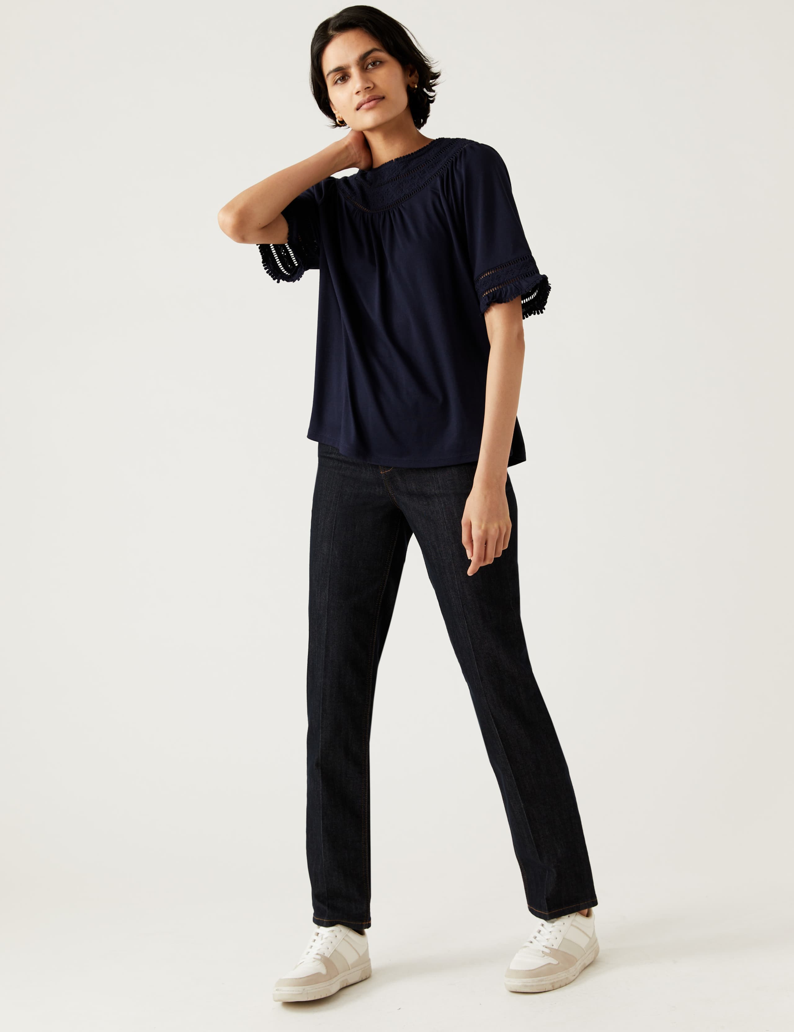 Jersey Lace Insert Top 5 of 6