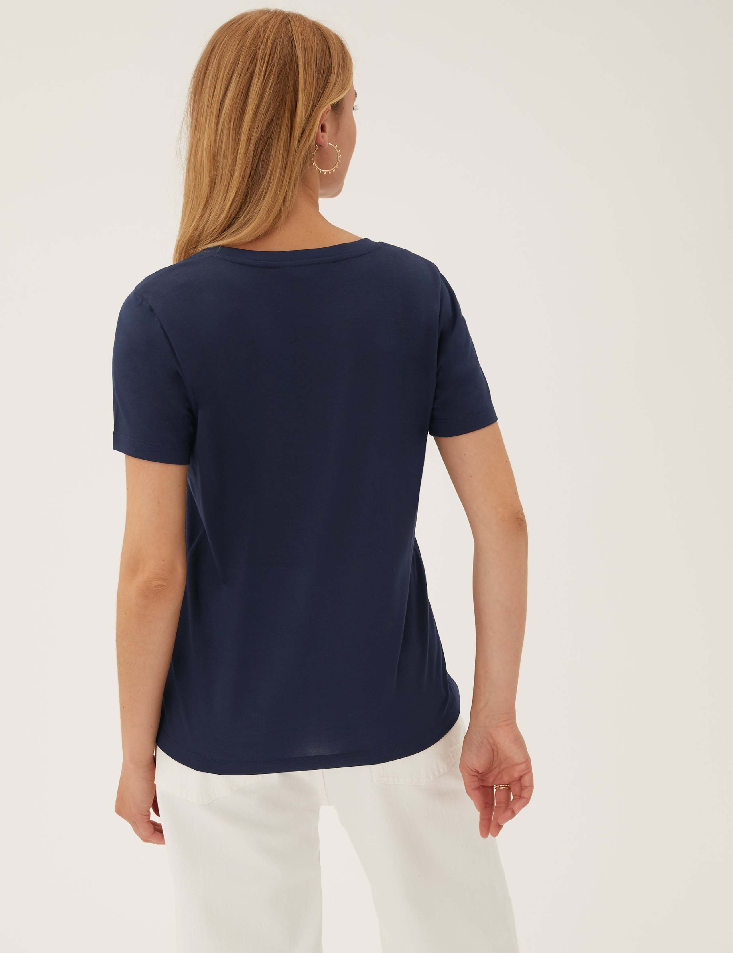 Scoop Neck Relaxed Short Sleeve T-Shirt 5 of 5