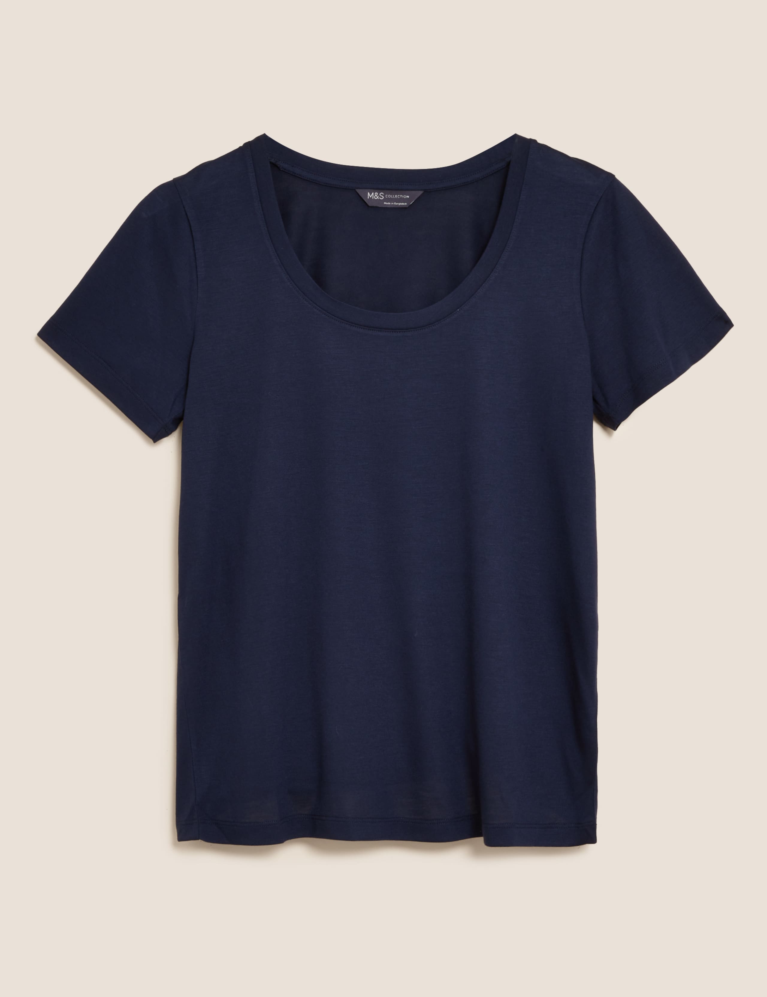 Scoop Neck Relaxed Short Sleeve T-Shirt 2 of 5