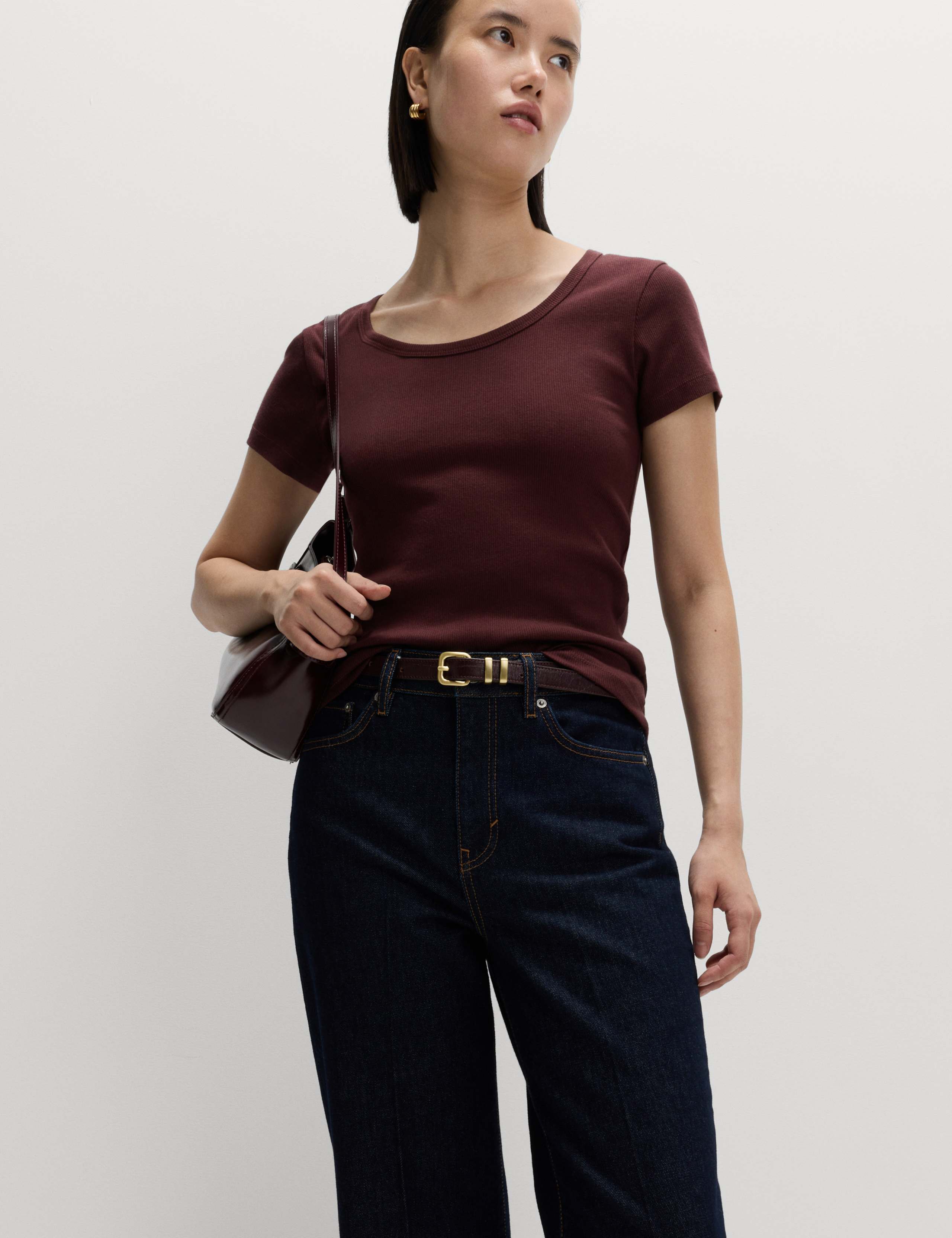 Cotton Rich Scoop Neck T-Shirt 4 of 5