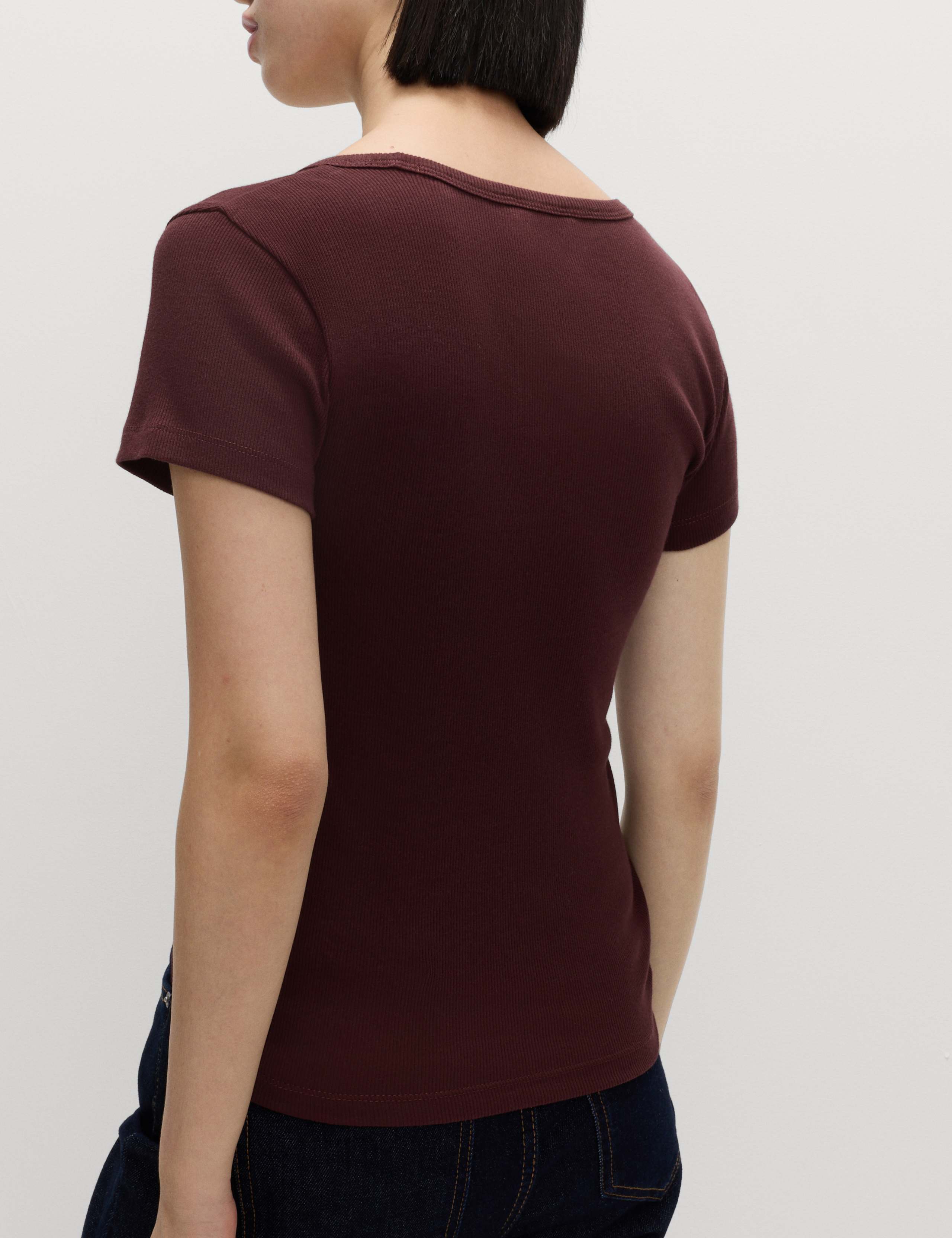 Cotton Rich Scoop Neck T-Shirt 5 of 5