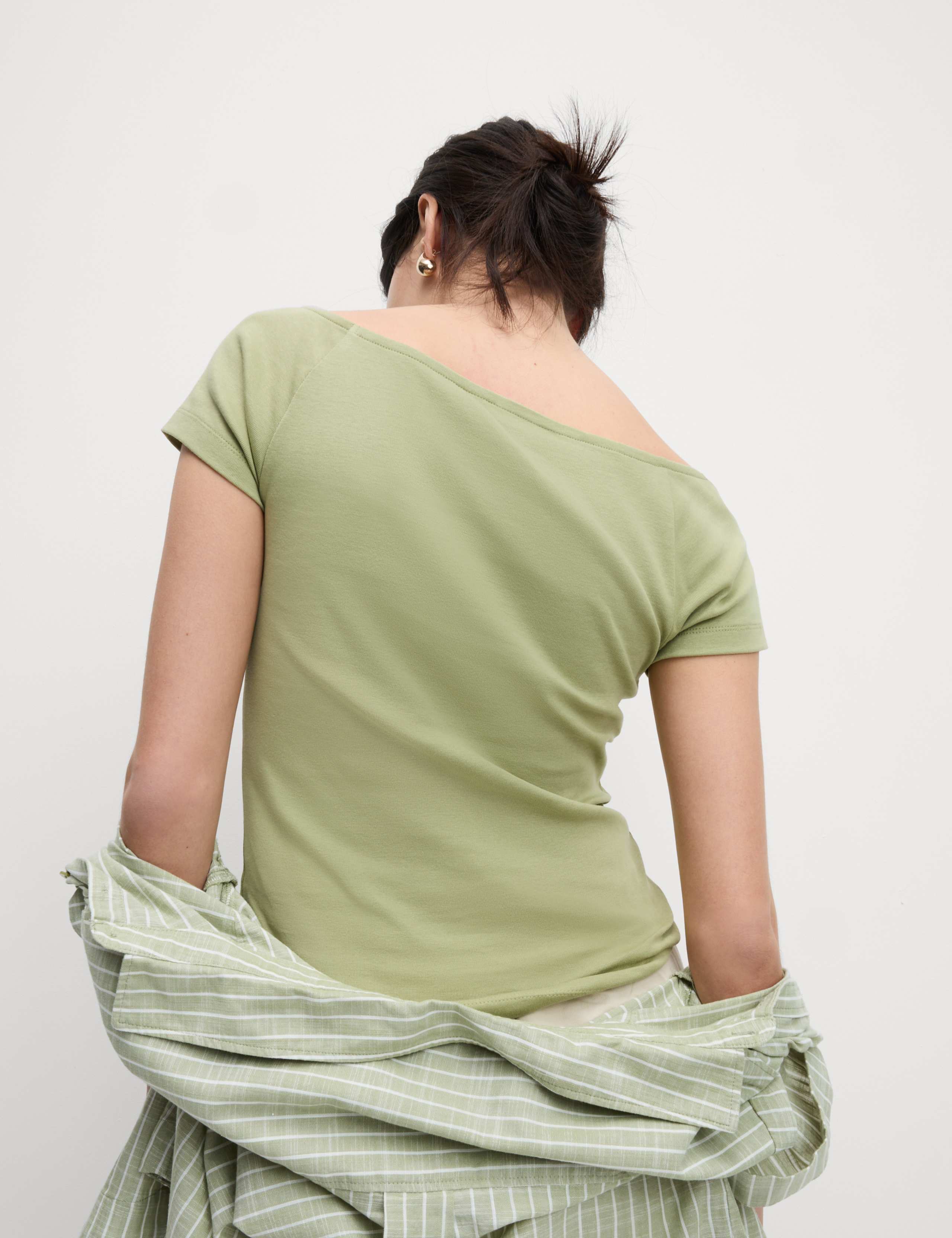 Pure Cotton Slim Fit Off The Shoulder Top 3 of 4