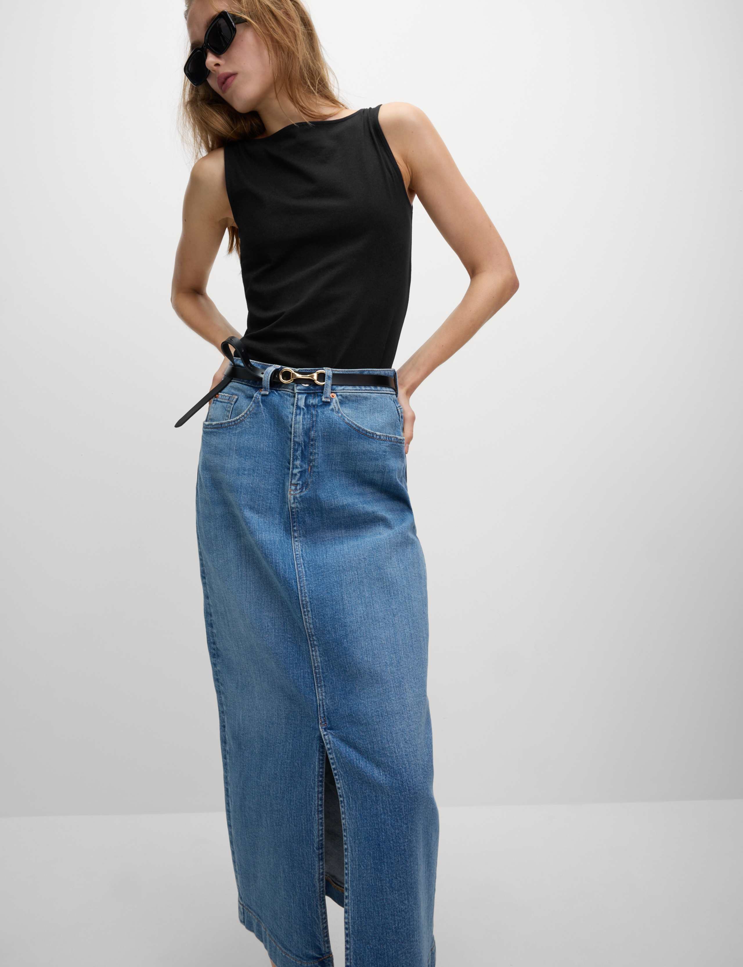Cotton Rich Slash Neck Vest Top 3 of 4