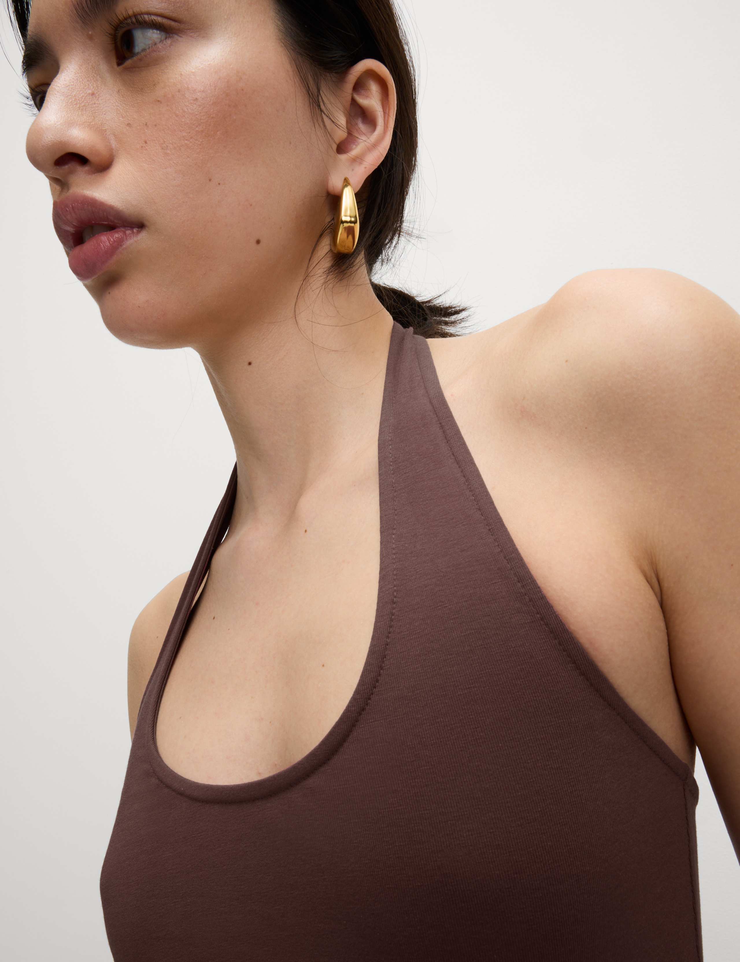 Cotton Rich Halter Neck Vest Top 4 of 5