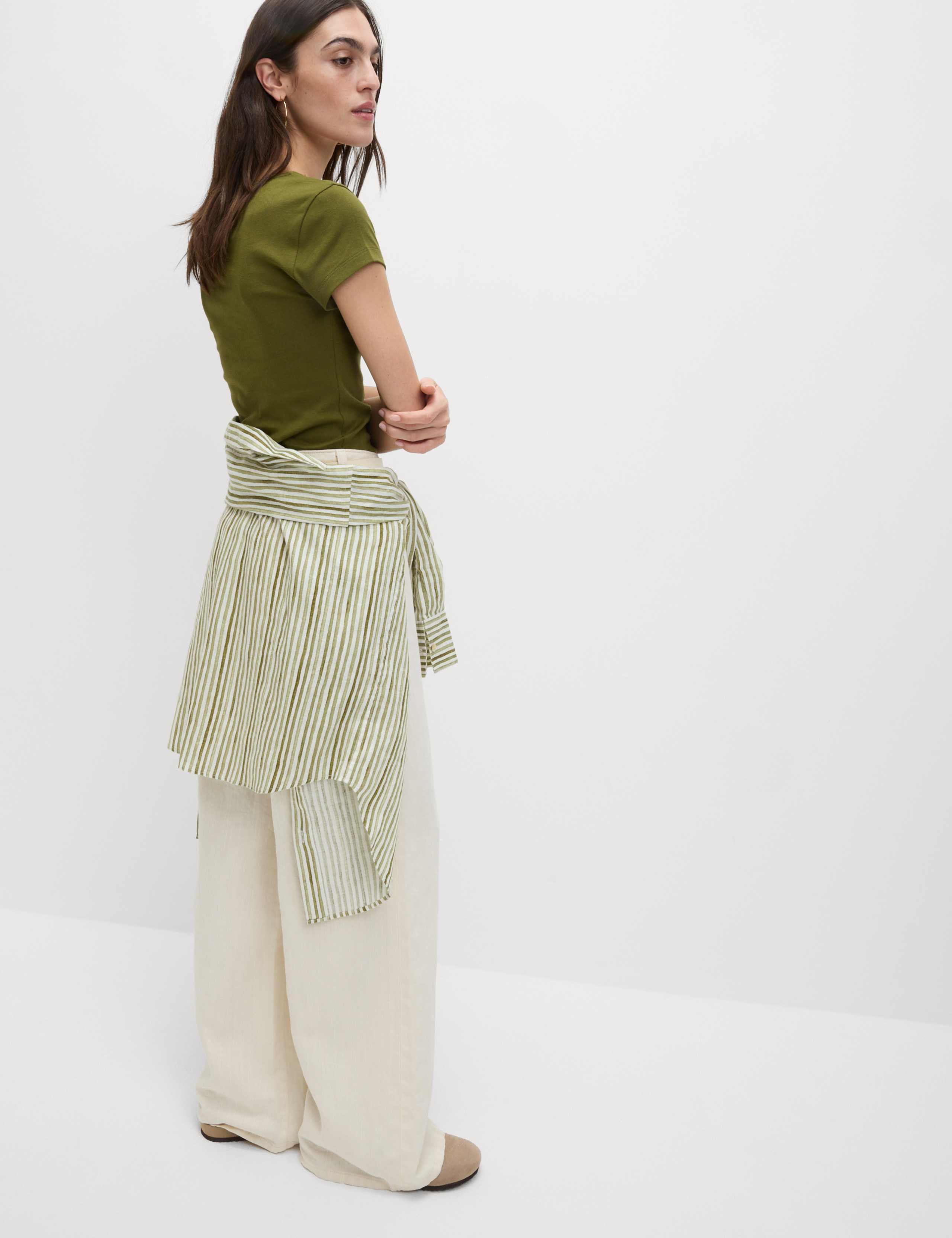 Pure Cotton Square Neck Slim Fit Top 3 of 5