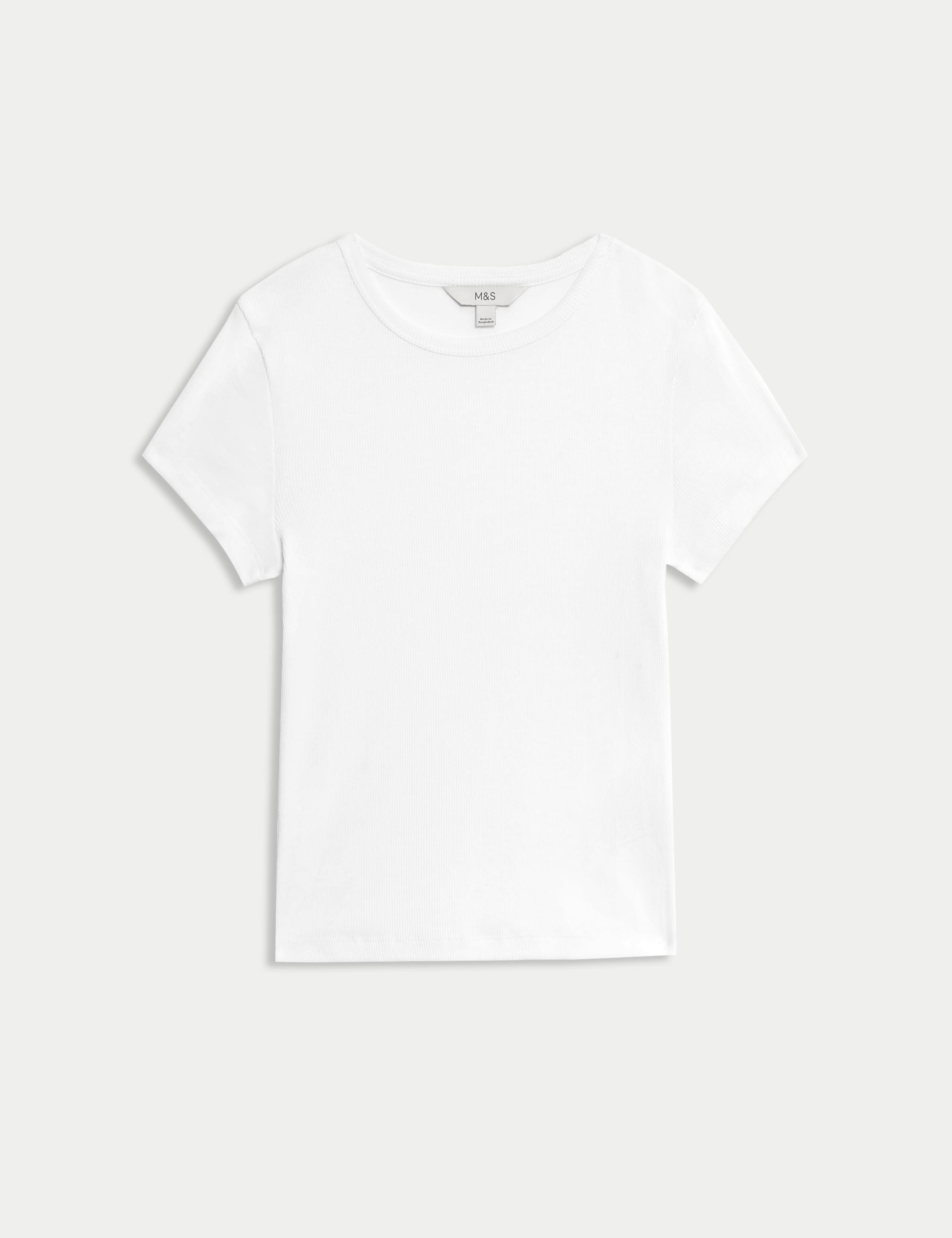 Cotton Rich Ribbed Slim Fit T-Shirt 2 of 6