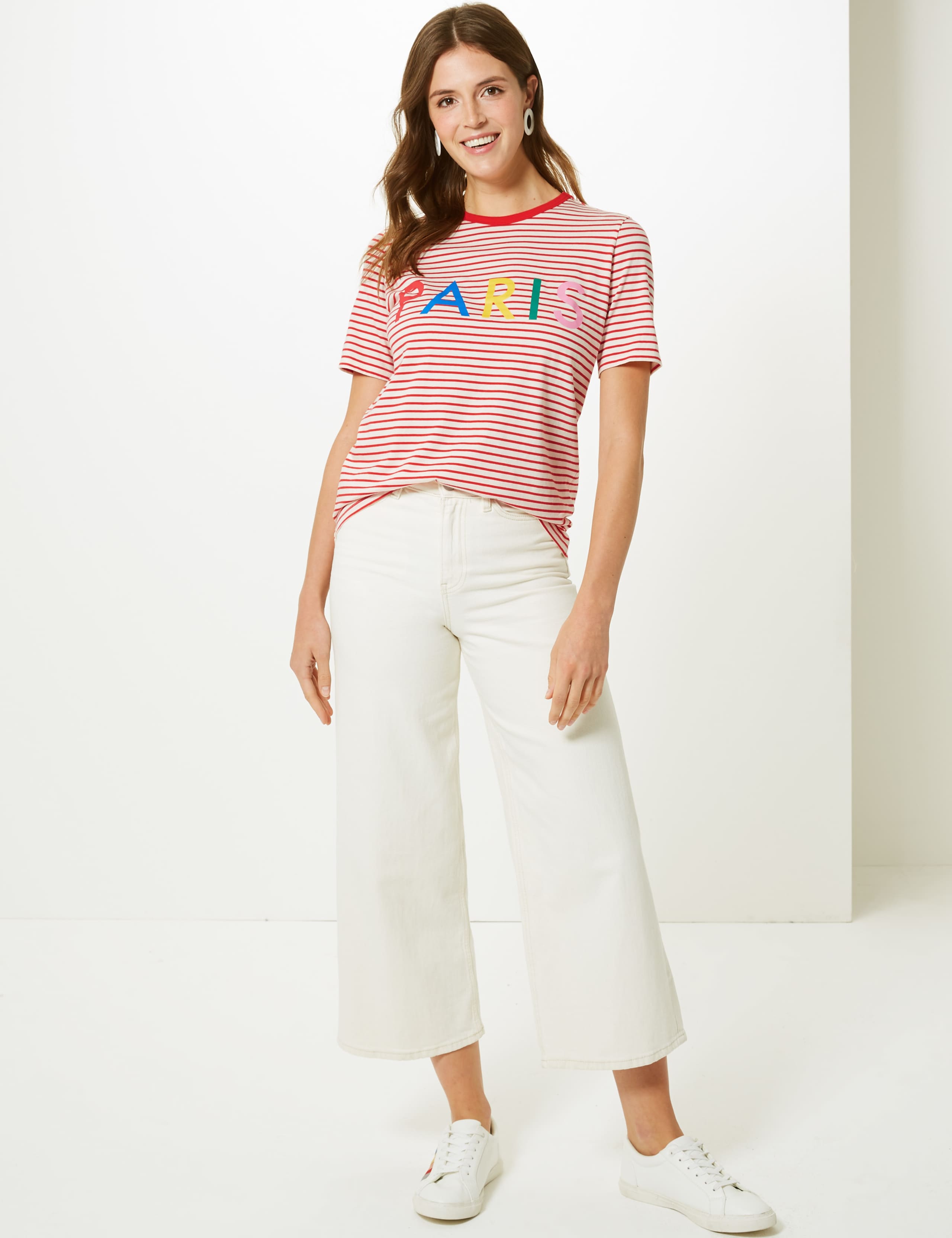 Pure Cotton Striped Paris Straight Fit T-Shirt 3 of 4