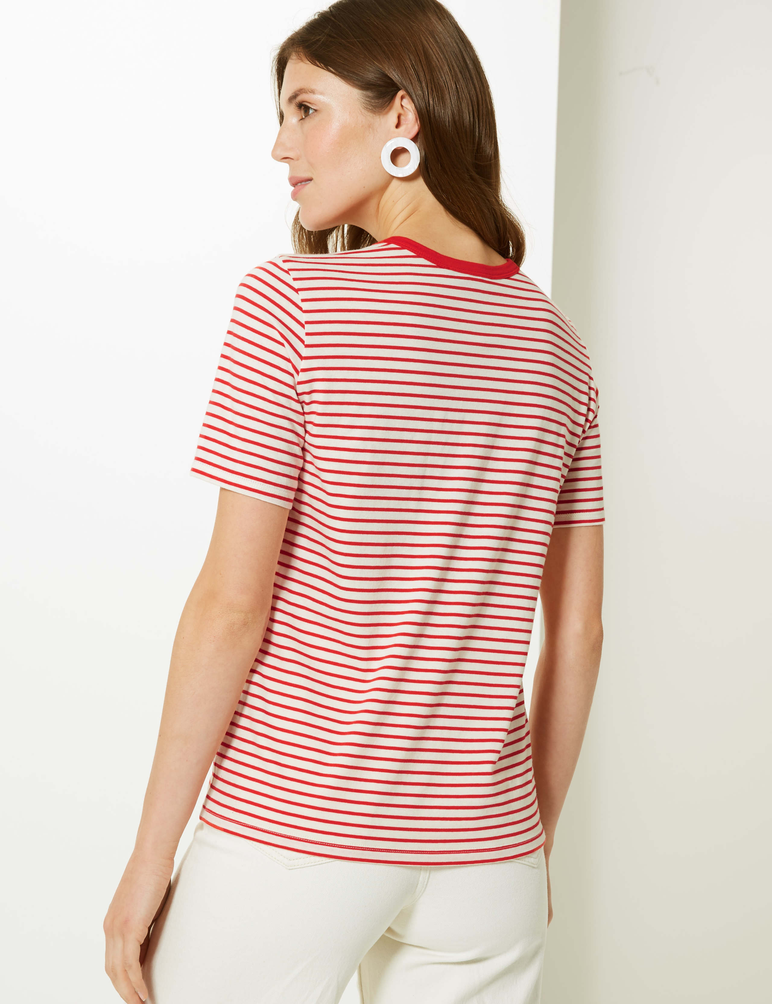 Pure Cotton Striped Paris Straight Fit T-Shirt 4 of 4