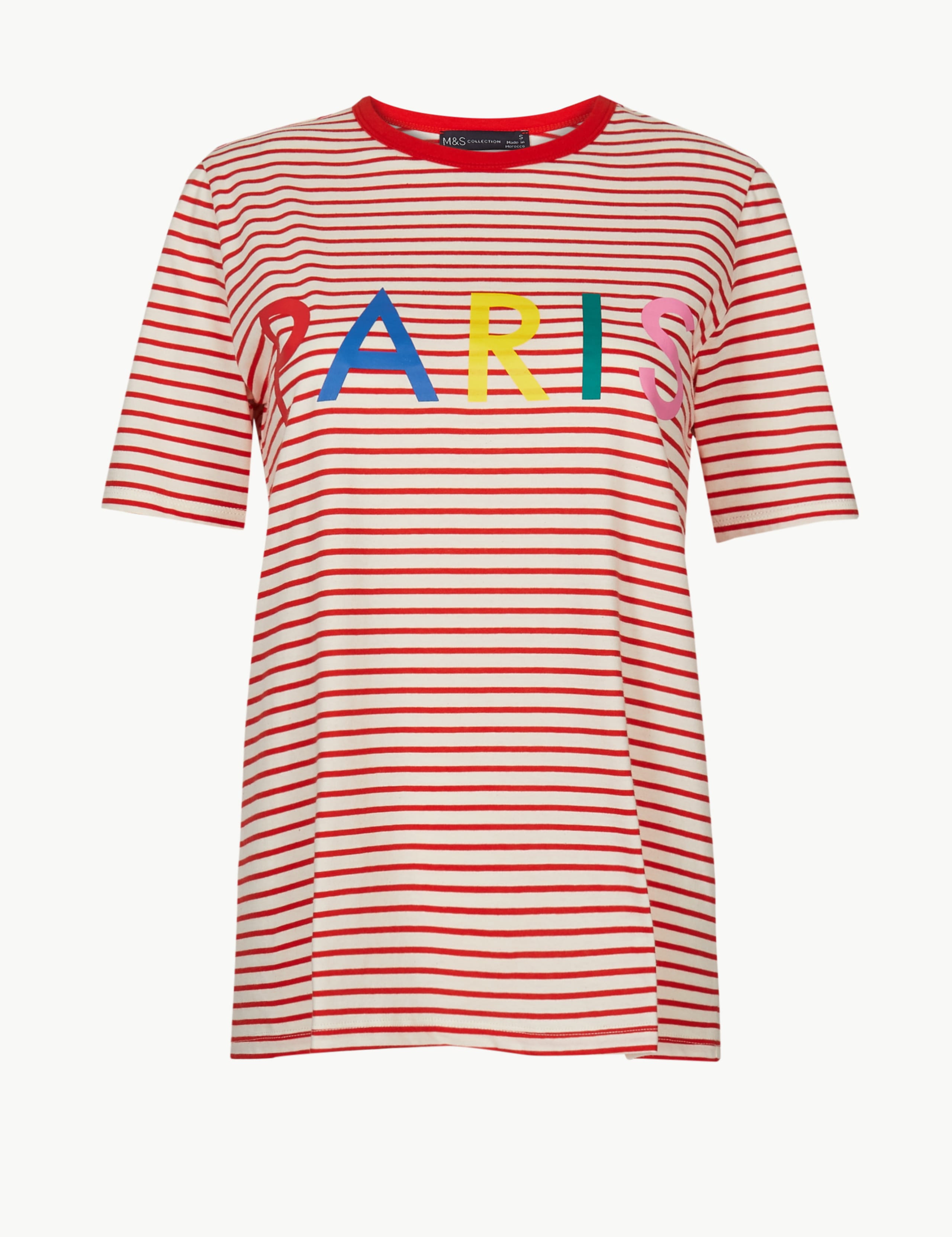 Pure Cotton Striped Paris Straight Fit T-Shirt 2 of 4