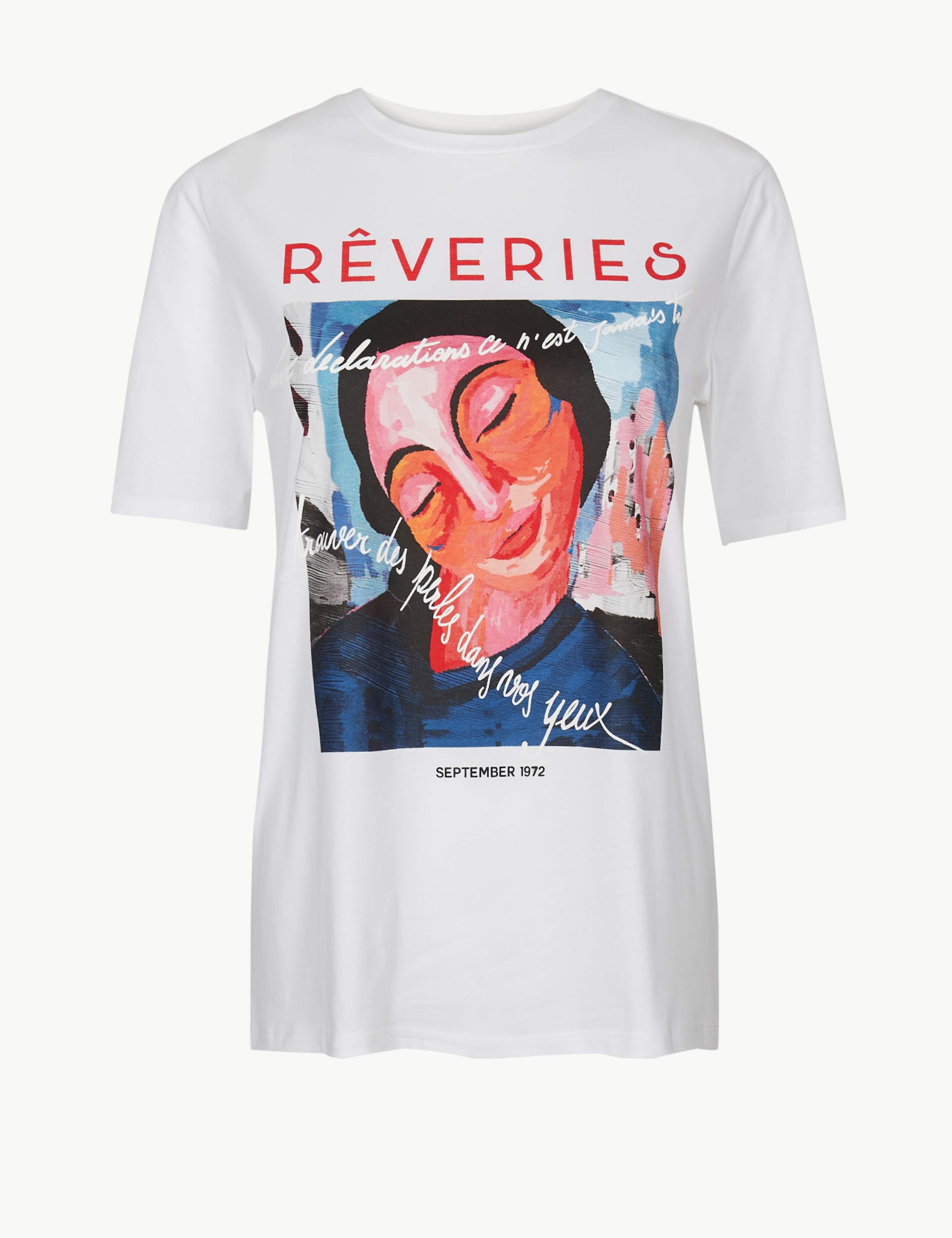 Pure Cotton French Portrait Straight T-Shirt 2 of 4
