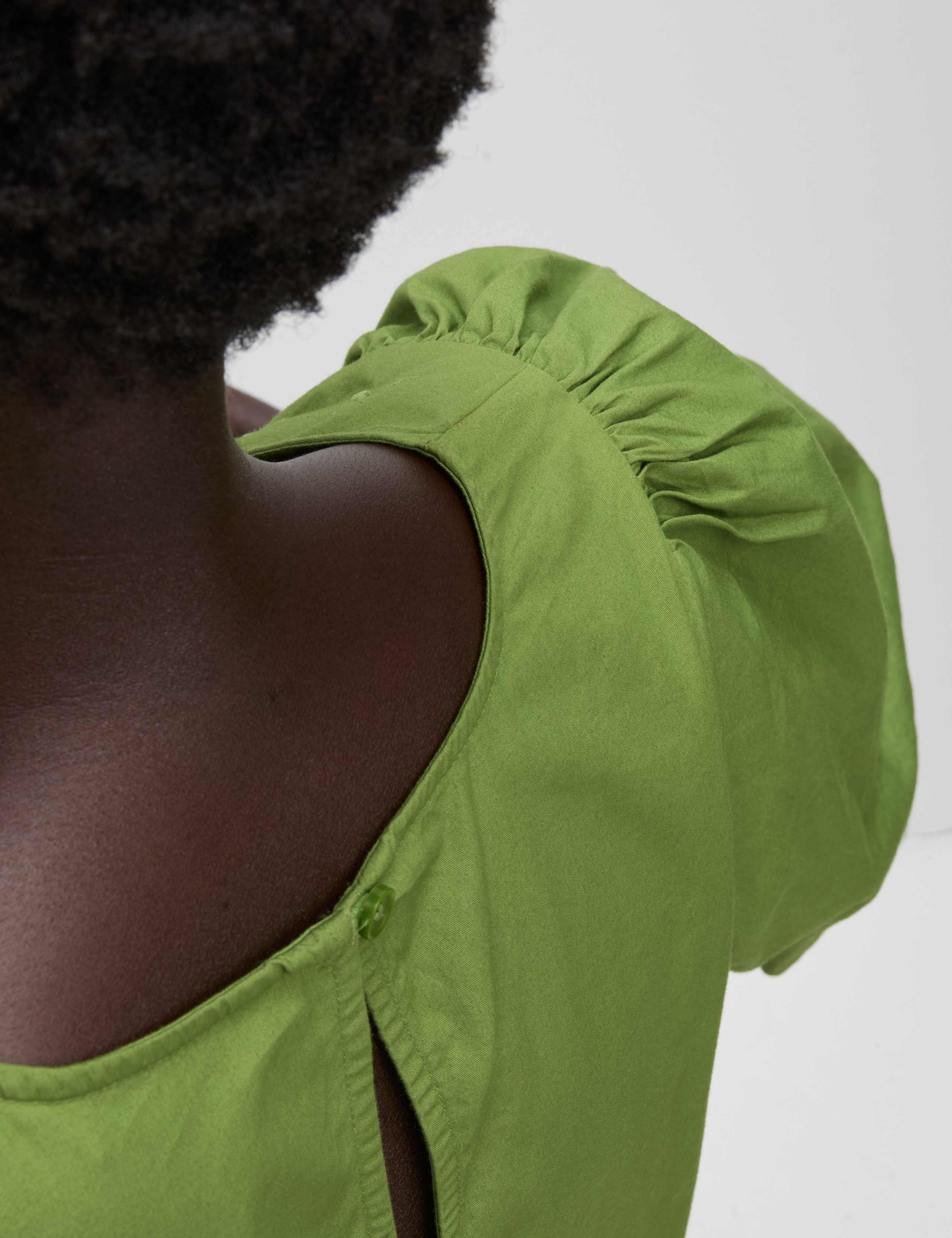 Pure Cotton Embroidered Puff Sleeve Blouse 6 of 6