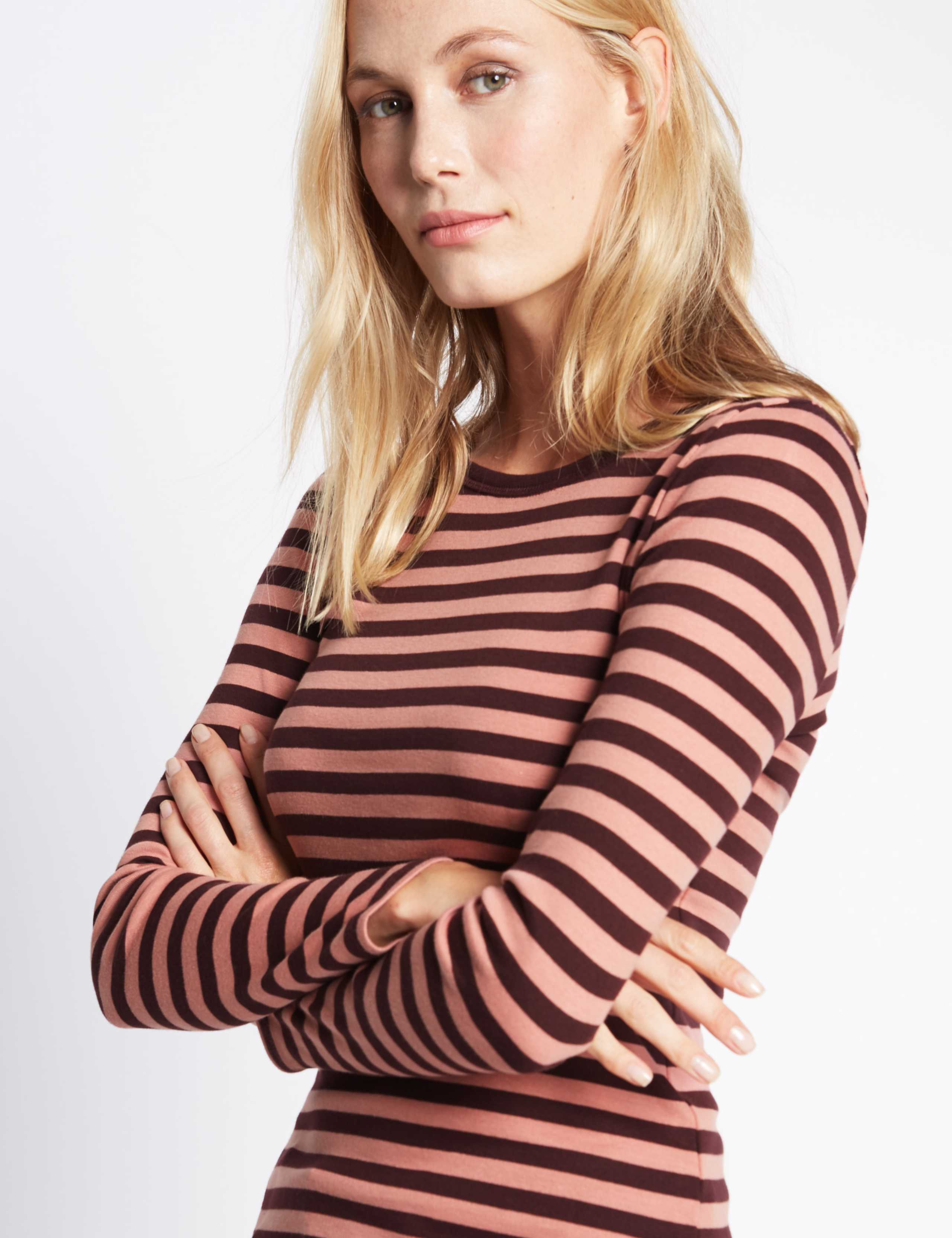 Pure Cotton Striped Crew Neck T-Shirt 4 of 4