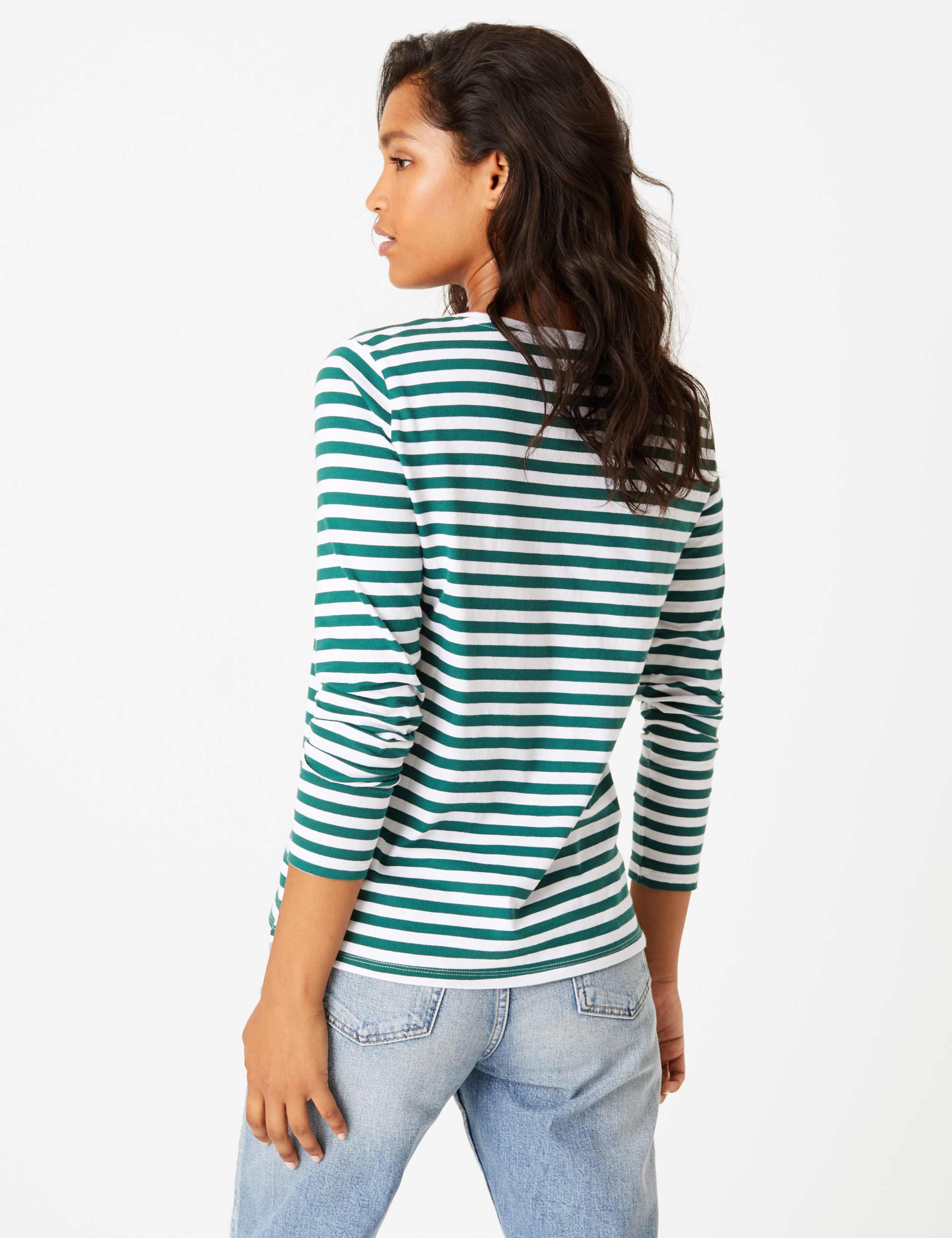Pure Cotton Striped Straight Fit T-Shirt 4 of 4