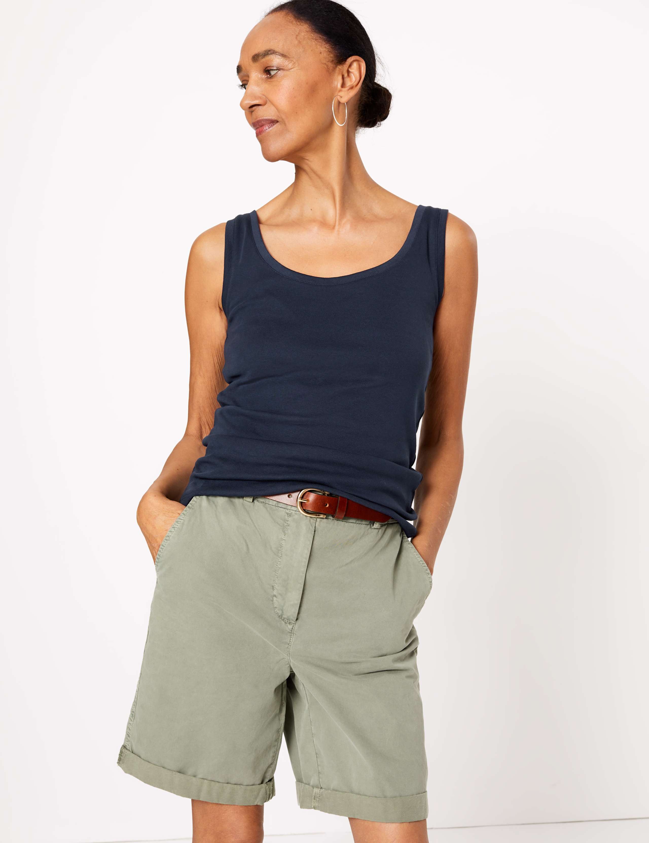 Pure Cotton Regular Fit Vest Top 1 of 4