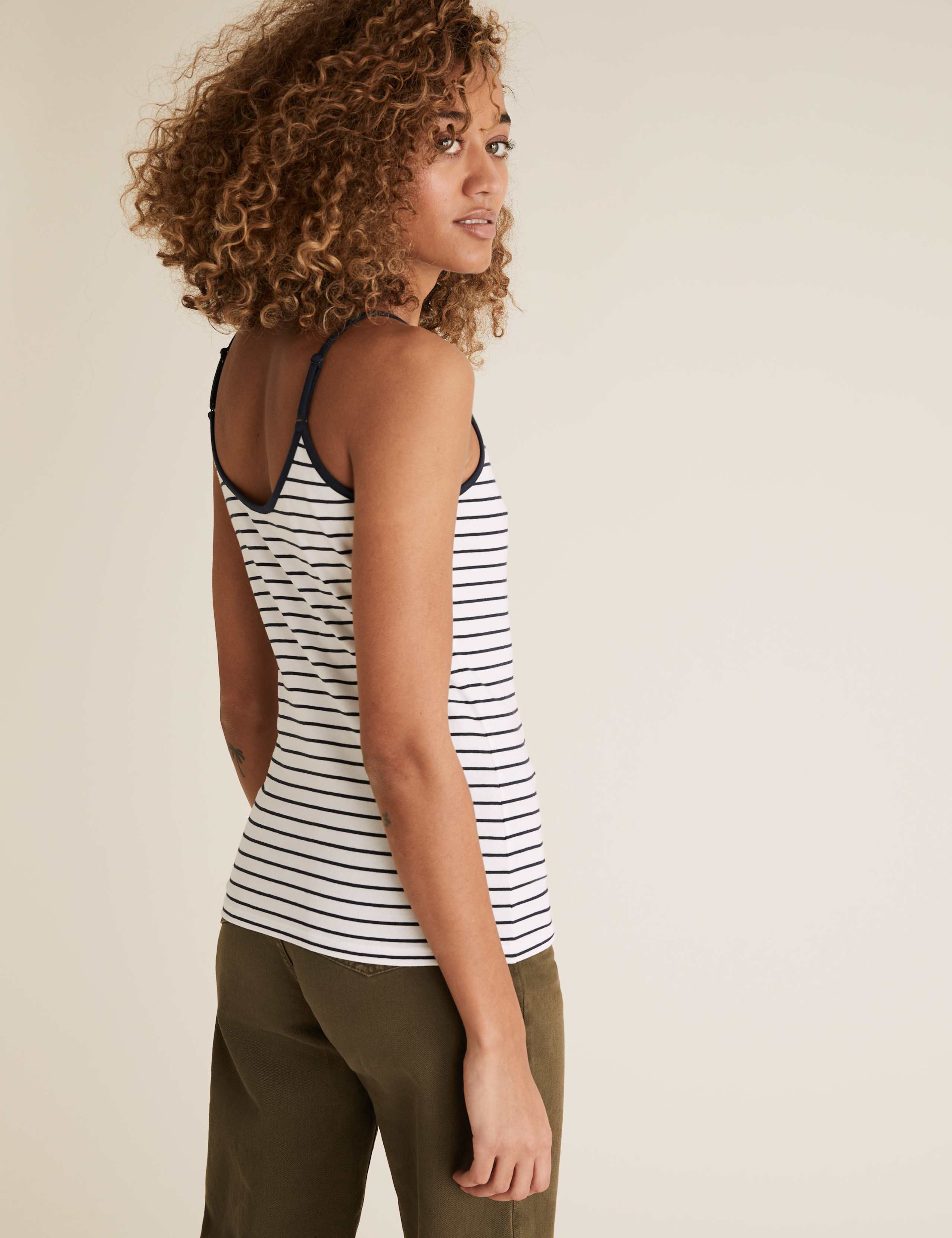 Cotton Striped Fitted Camisole Top 5 of 5