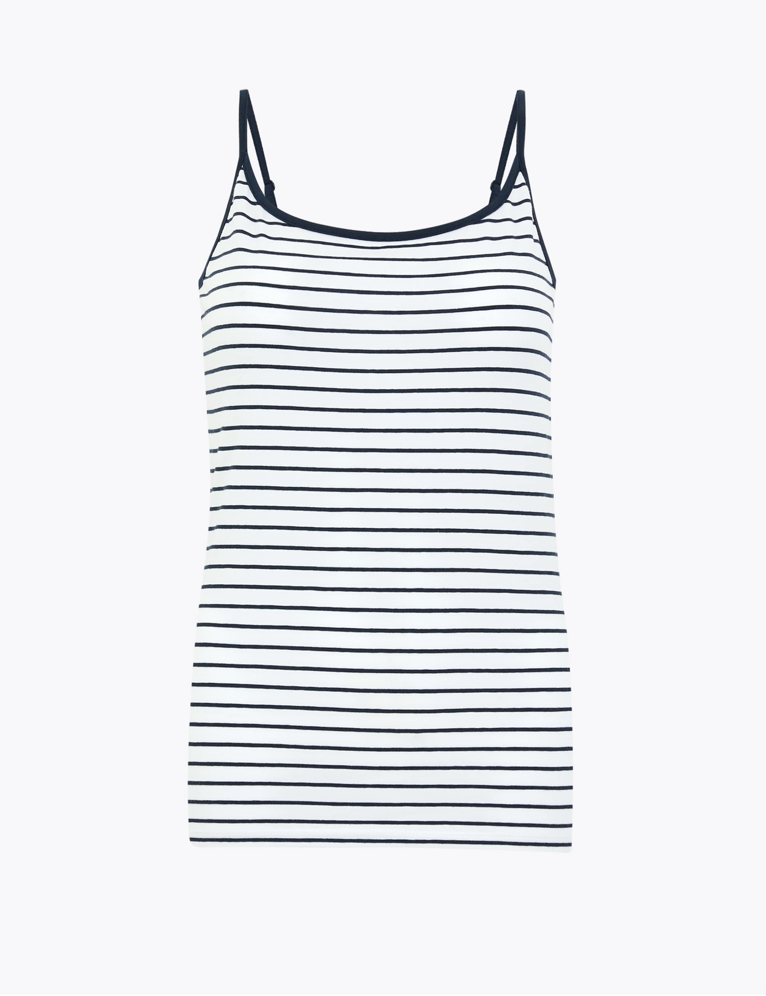 Cotton Striped Fitted Camisole Top 2 of 5