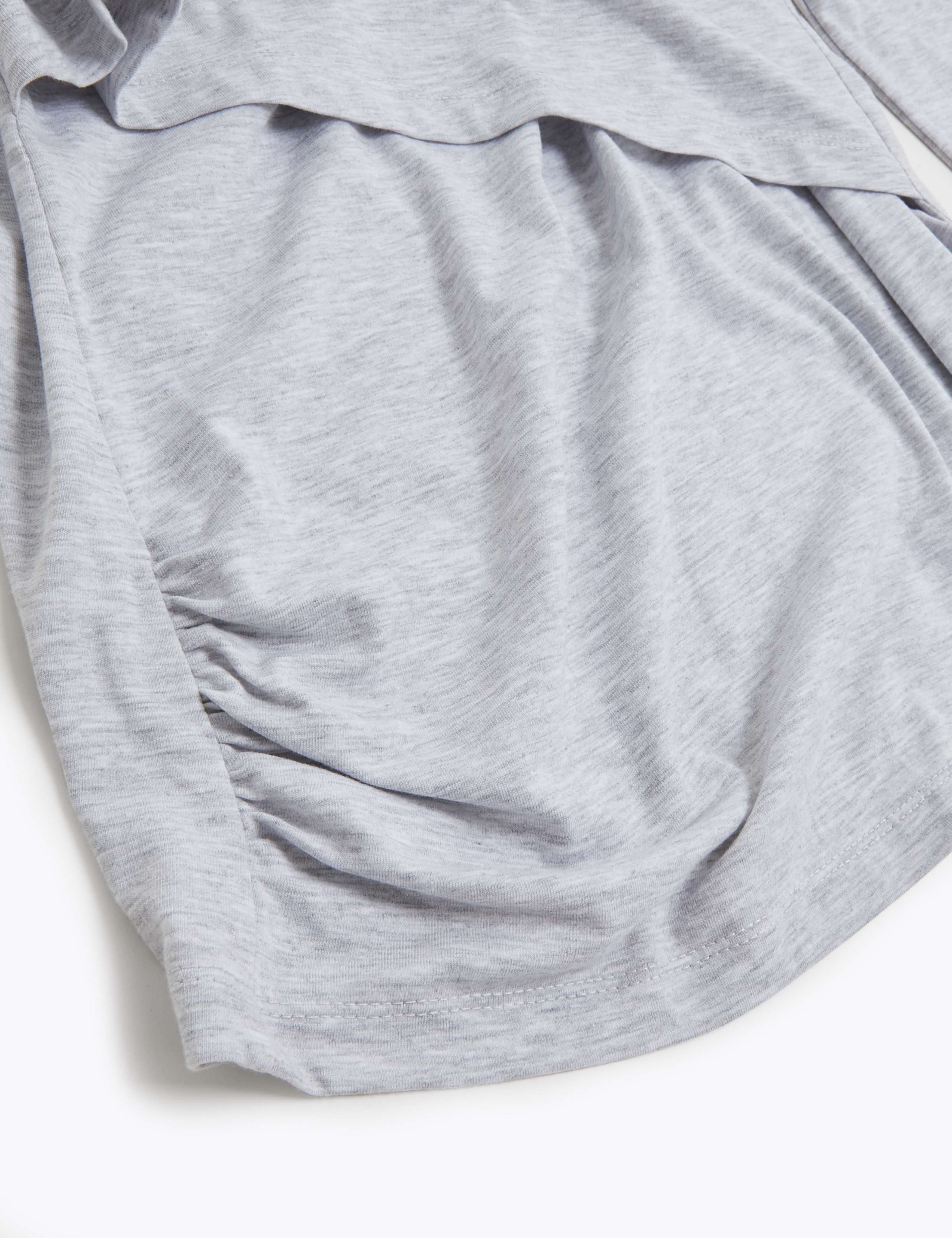 Maternity Cotton Fitted Nursing Top 5 of 5