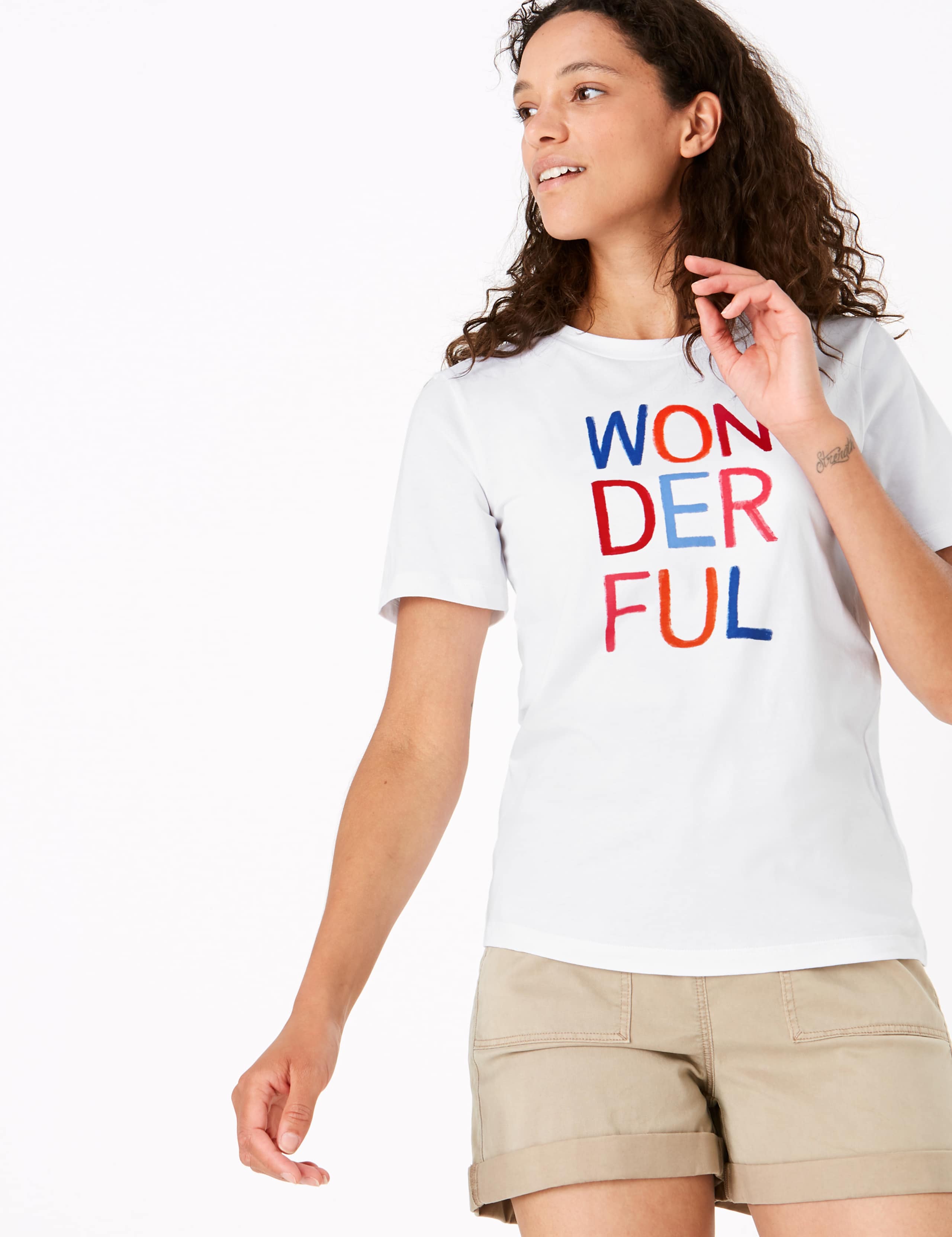 Pure Cotton Wonderful Straight Fit T-Shirt 1 of 5