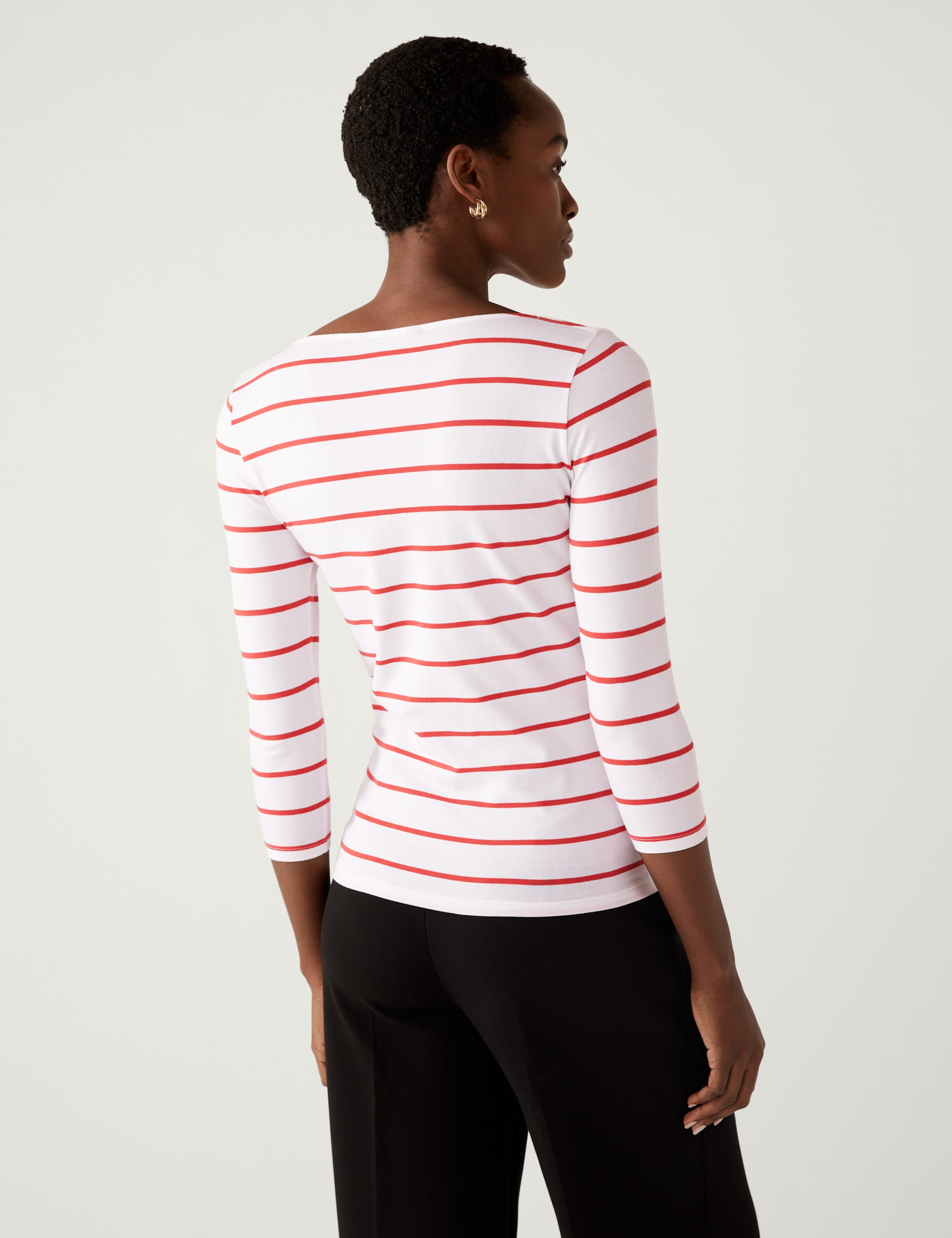 Cotton Rich Striped Slim Fit T-Shirt 4 of 5